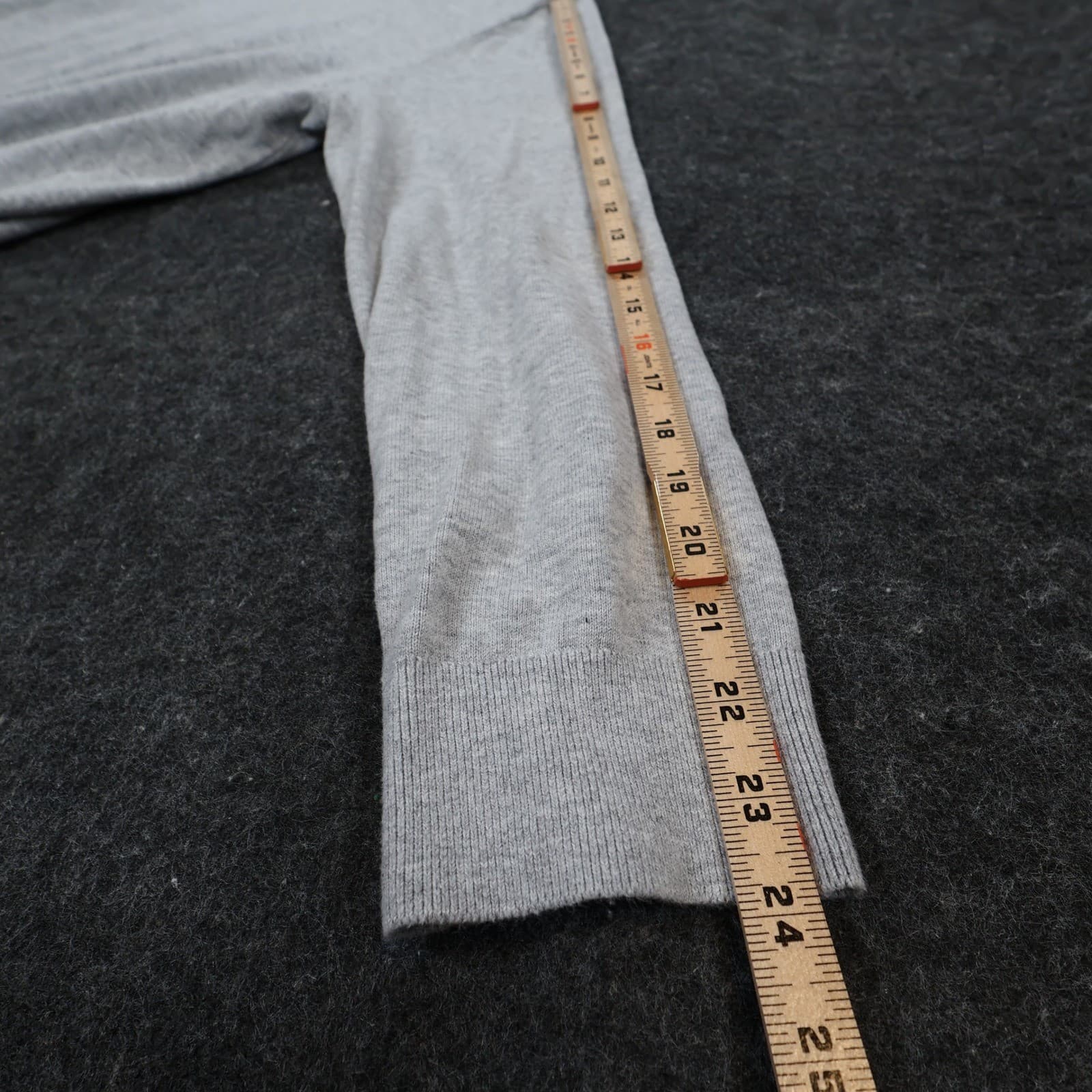 H&M Sweater Mens XXL Gray 100% Cotton Slim Fit Crew Neck Pullover Knit - Thumbnail 4