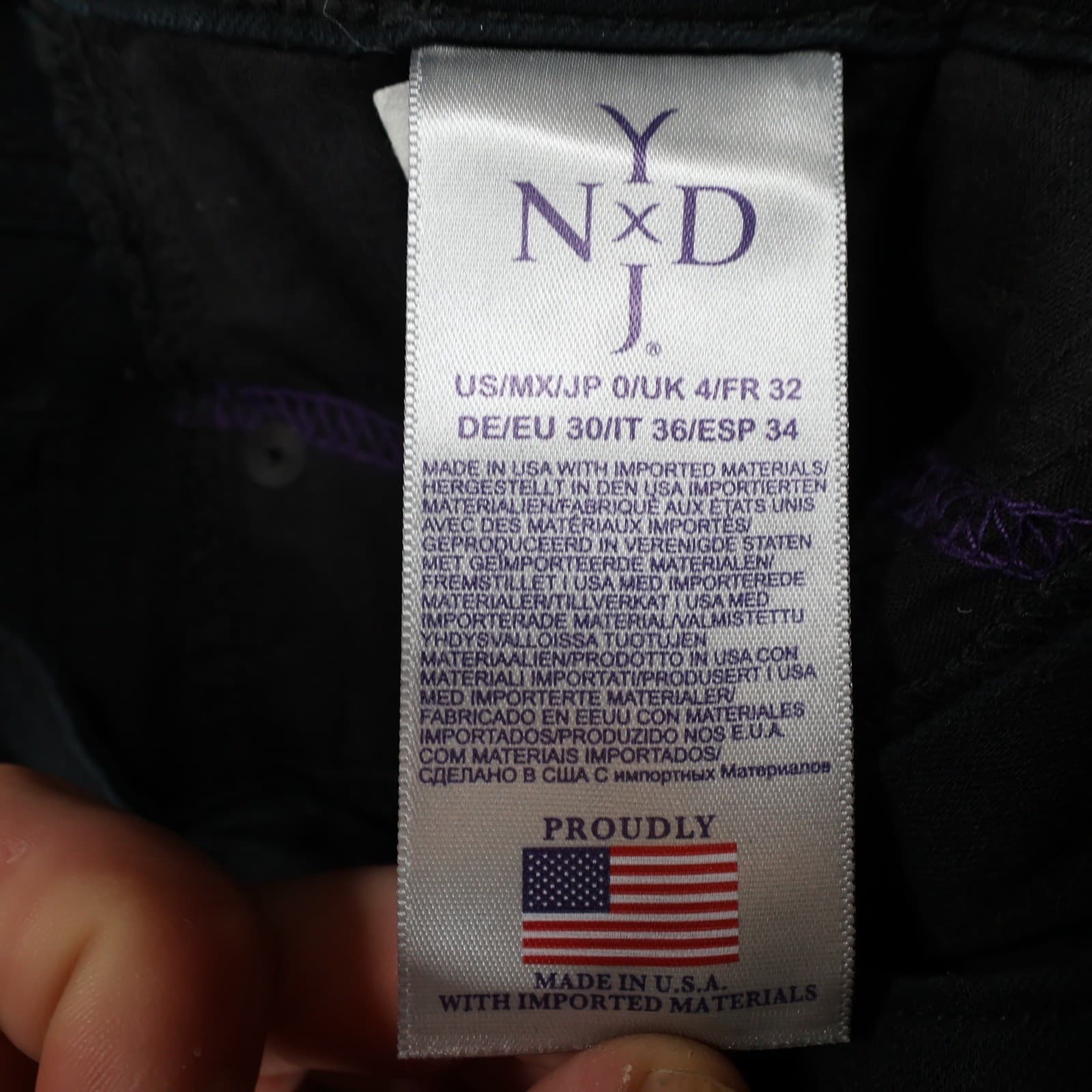 NYDJ Clarissa Ankle Jeans Womens 0 Black Cotton Blend Skinny Lift Tuck - Thumbnail 8