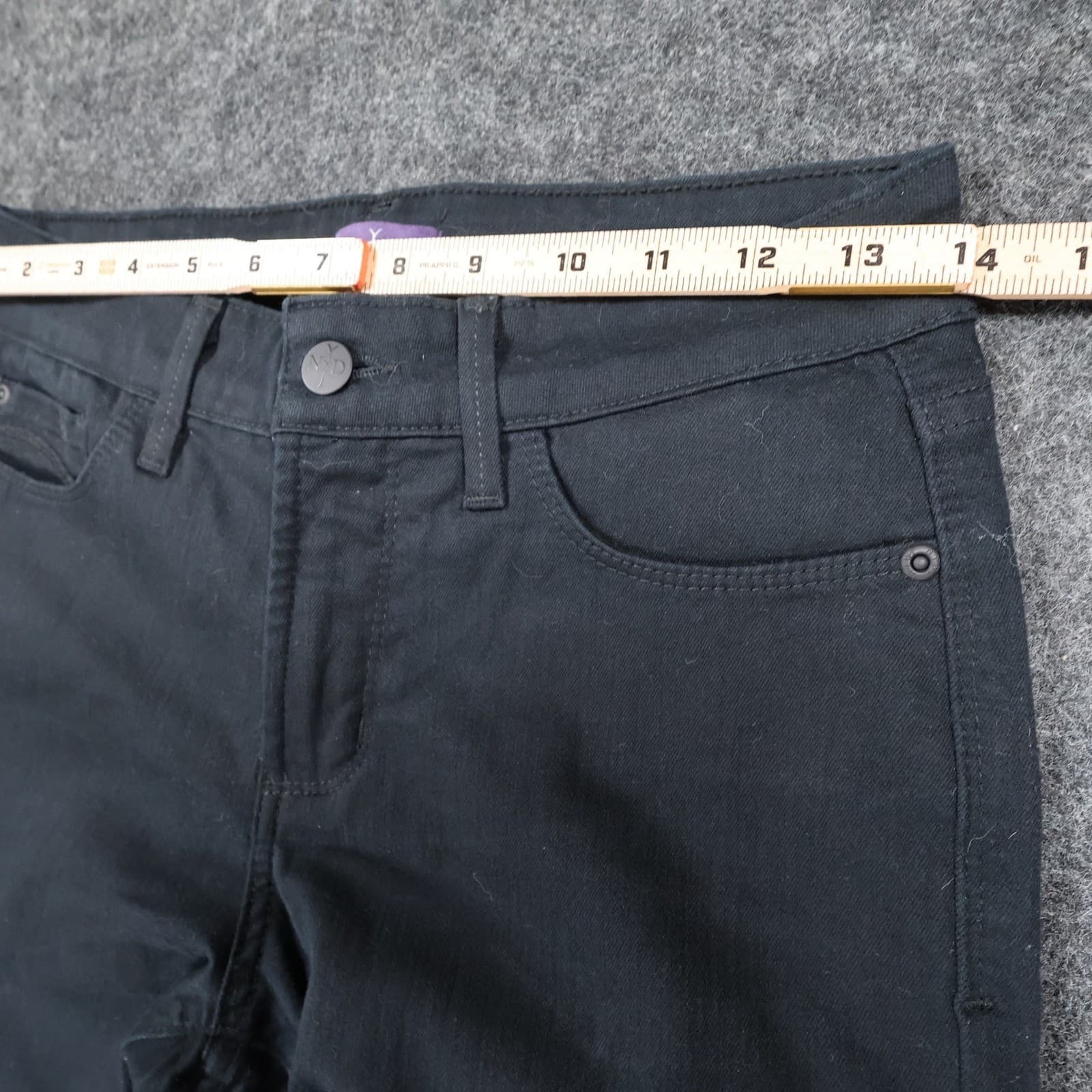 NYDJ Clarissa Ankle Jeans Womens 0 Black Cotton Blend Skinny Lift Tuck - Thumbnail 6