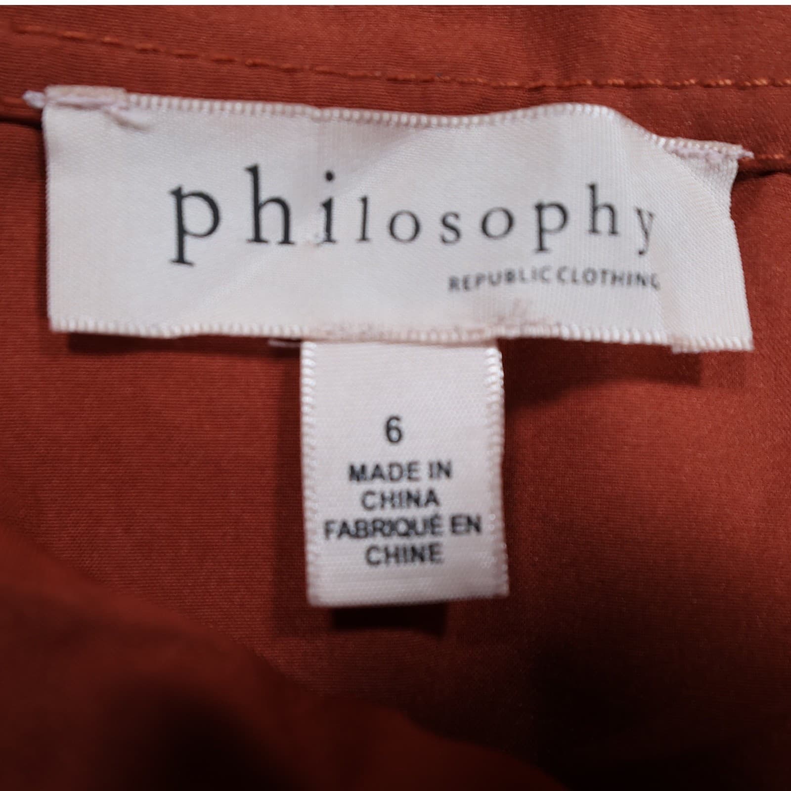 Philosophy Mini Skirt Womens 6 Burnt Orange Faux Suede Pocket Utility Boho Rust - Thumbnail 8