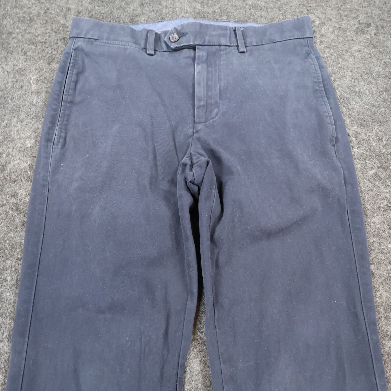 Cremieux Chino Pants Mens 32x32 Navy Blue Cotton Comfort Stretch Slim Fit - Thumbnail 9