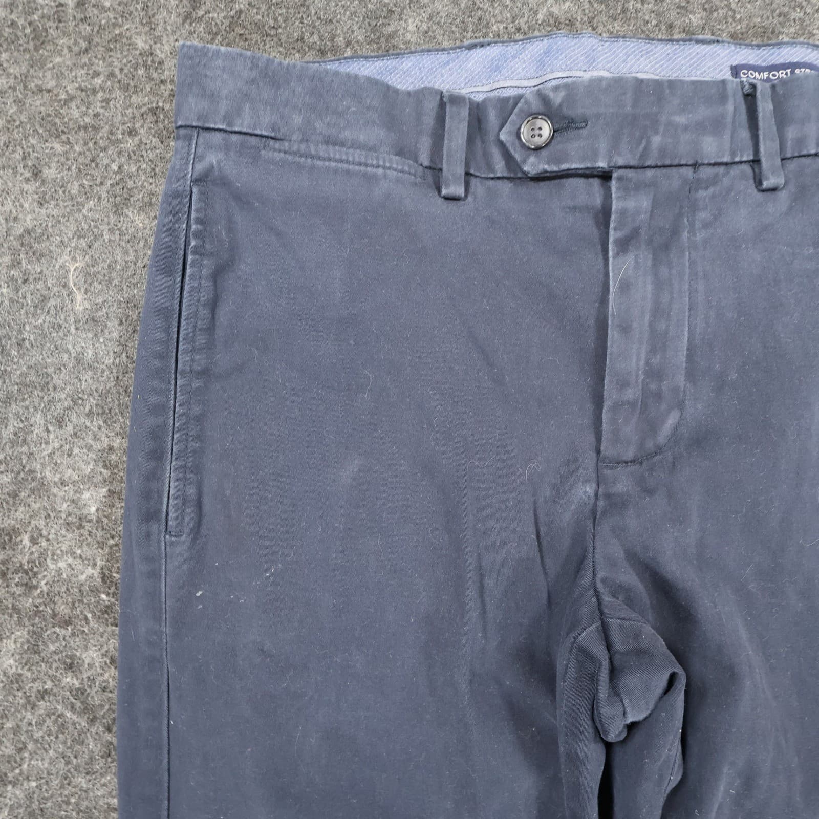 Cremieux Chino Pants Mens 32x32 Navy Blue Cotton Comfort Stretch Slim Fit - Thumbnail 11