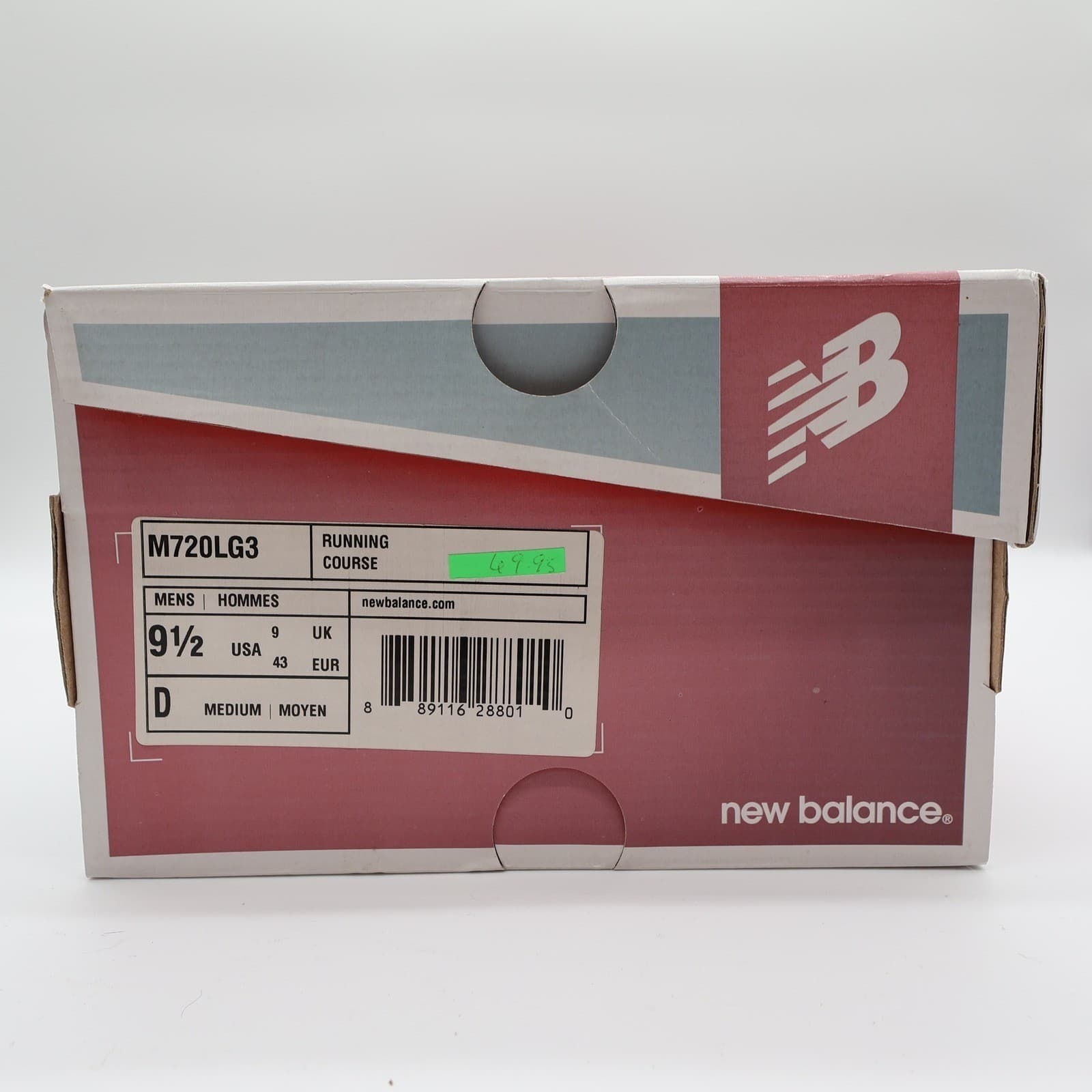 New Balance 720v3 Running Shoes Mens 9.5 Gray Red Synthetic Comfort Ride M720LG3 - Thumbnail 7