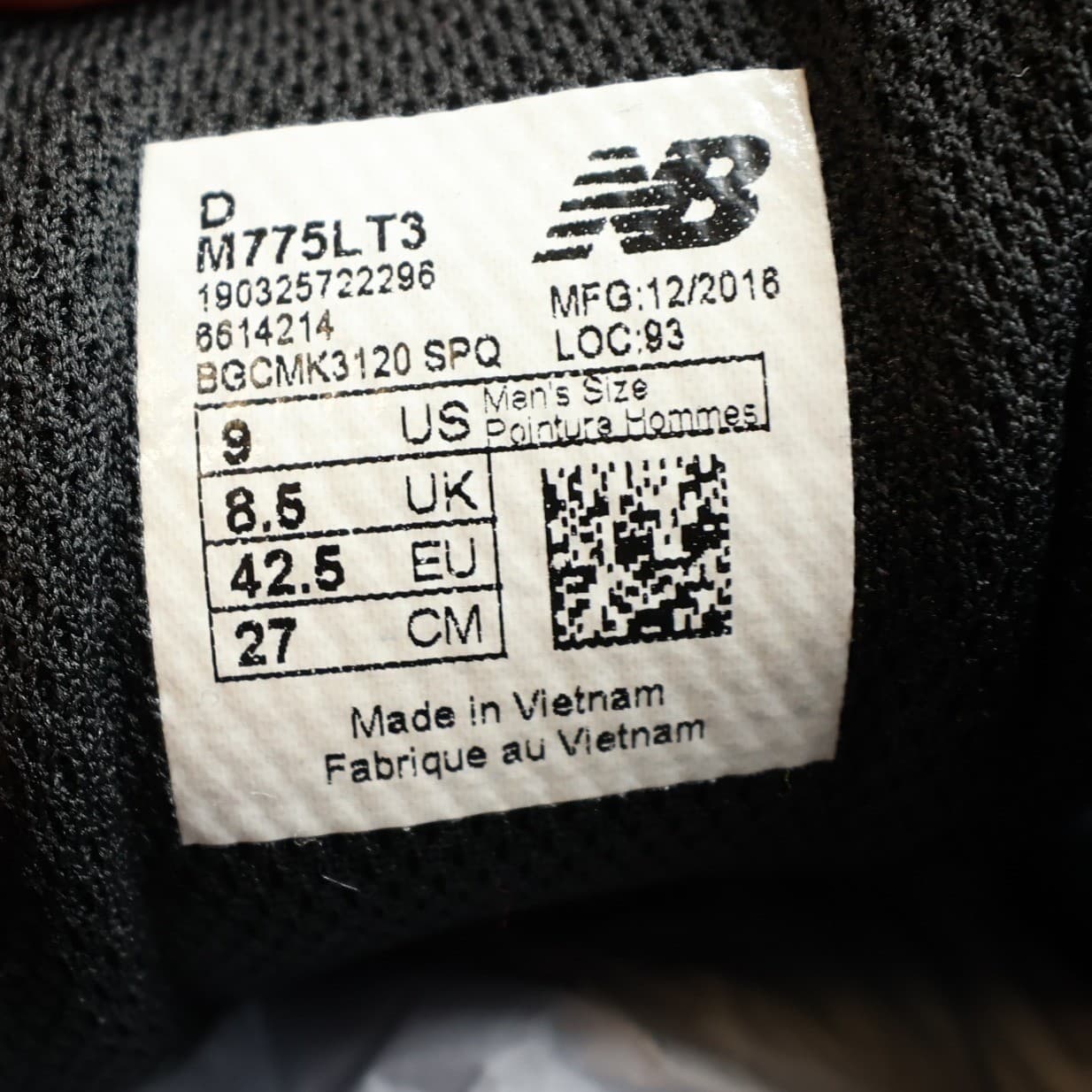 New Balance 775 v3 Running Shoes Mens 9 Black Grey Mesh M775LT3 Cush+ Athletic - Thumbnail 6