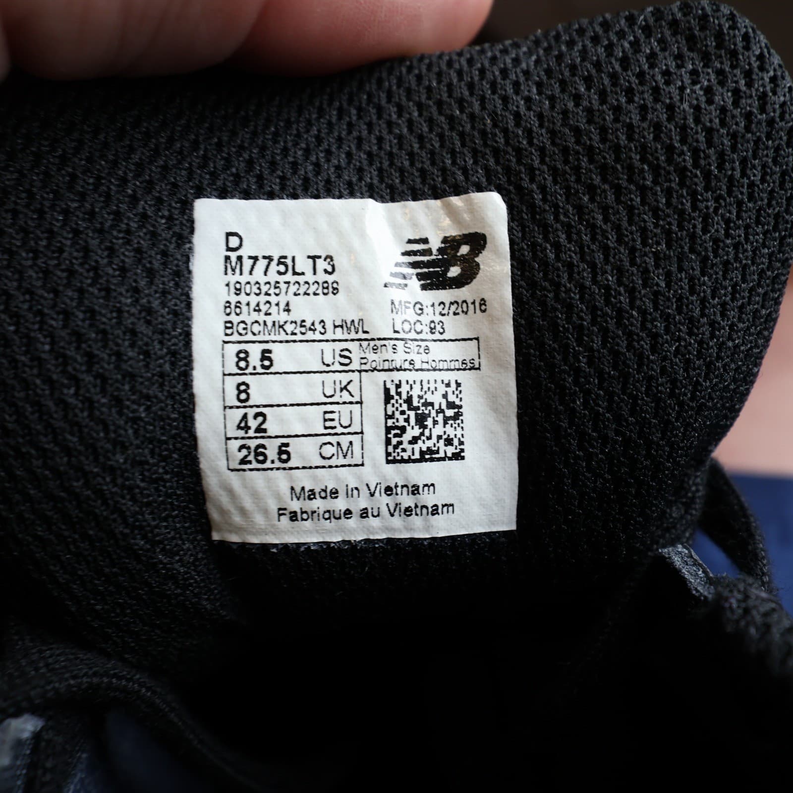 New Balance 775 v3 Running Shoes Mens 8.5 Black Synthetic Cush+ M775LT3 Athletic - Thumbnail 6