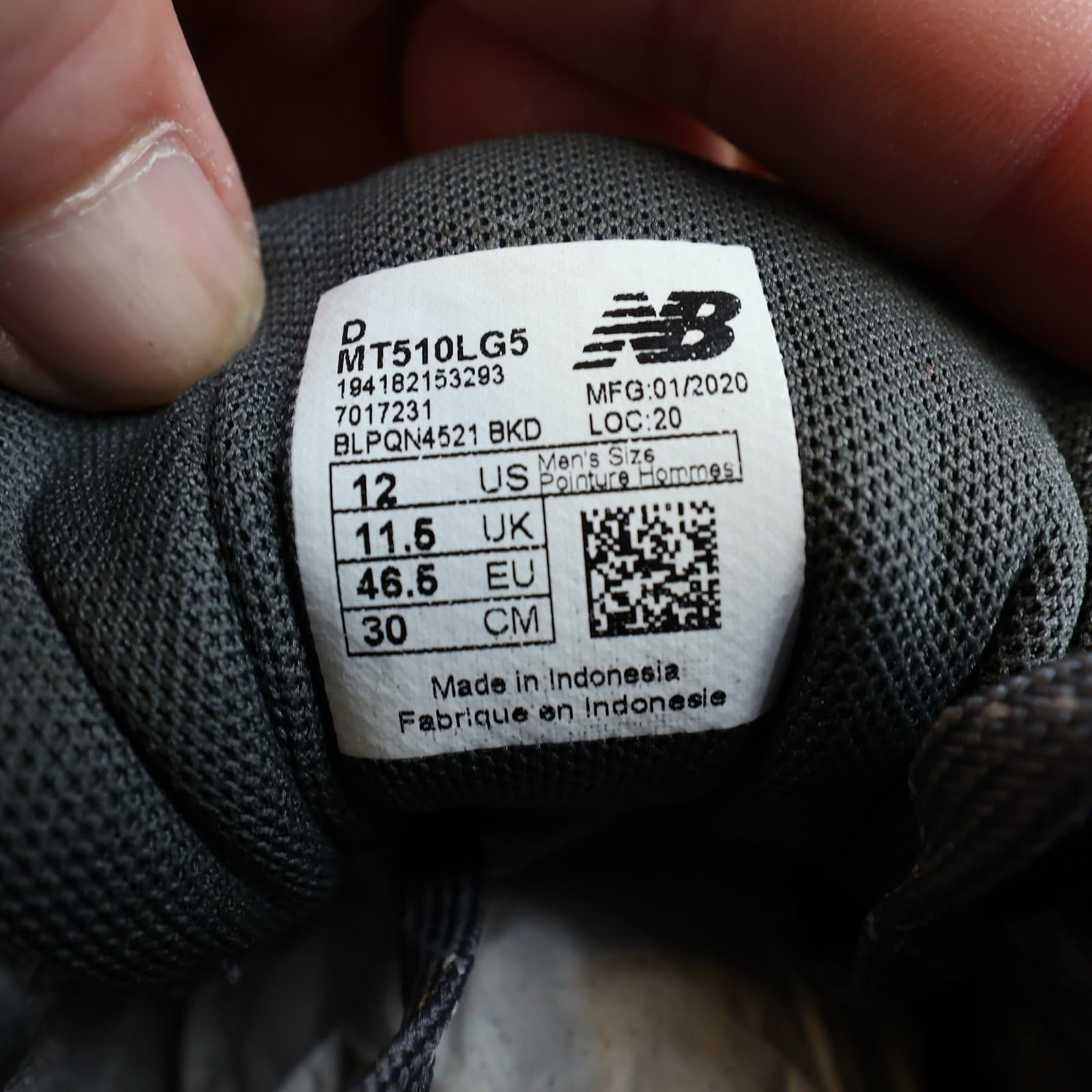 New Balance 510v5 Trail Running Shoes Mens 12 Grey Synthetic MT510LG5 Athletic - Thumbnail 6