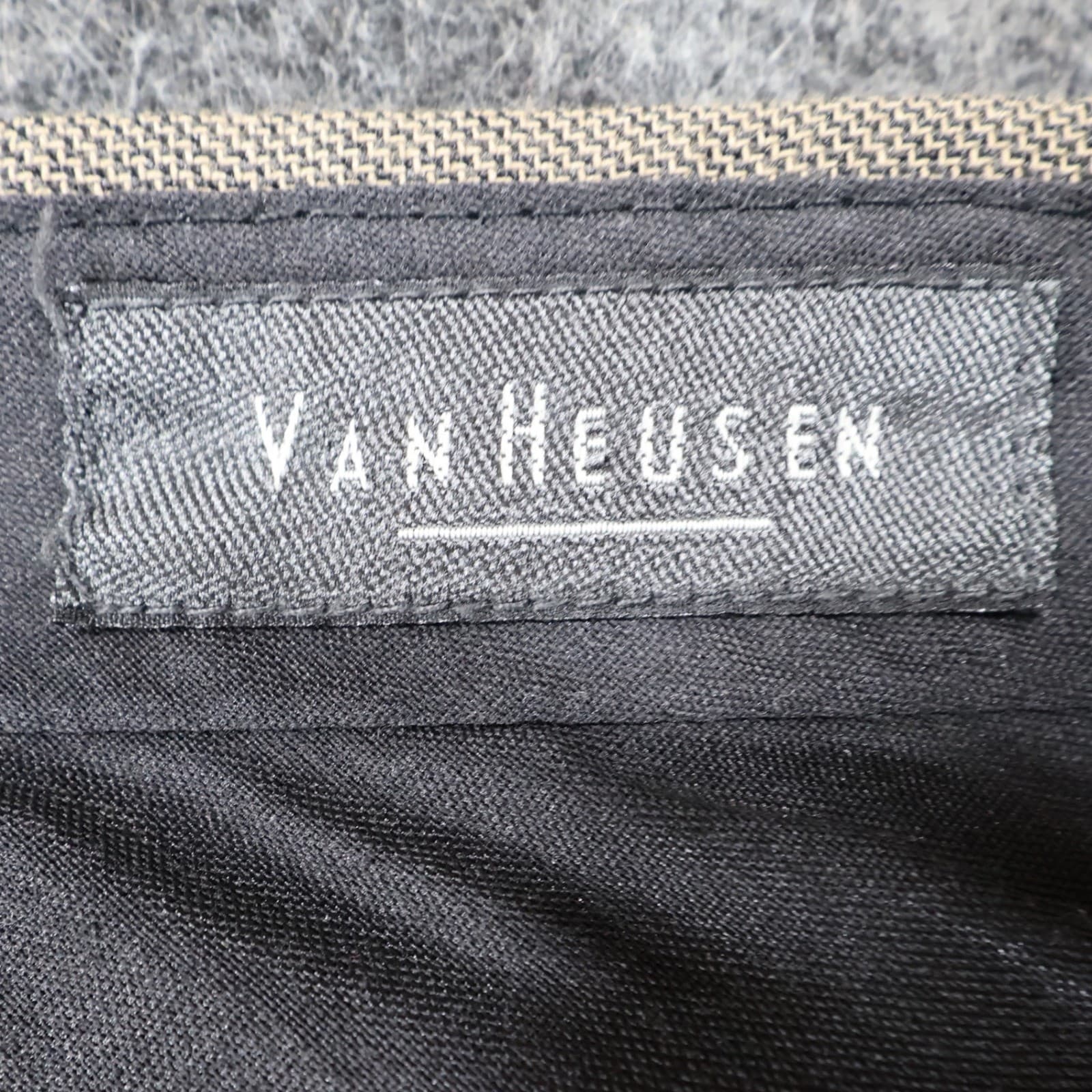 Van Heusen Dress Pants Mens 38x30 Brown Rayon Polyester Pleated Relaxed Slacks - Thumbnail 7