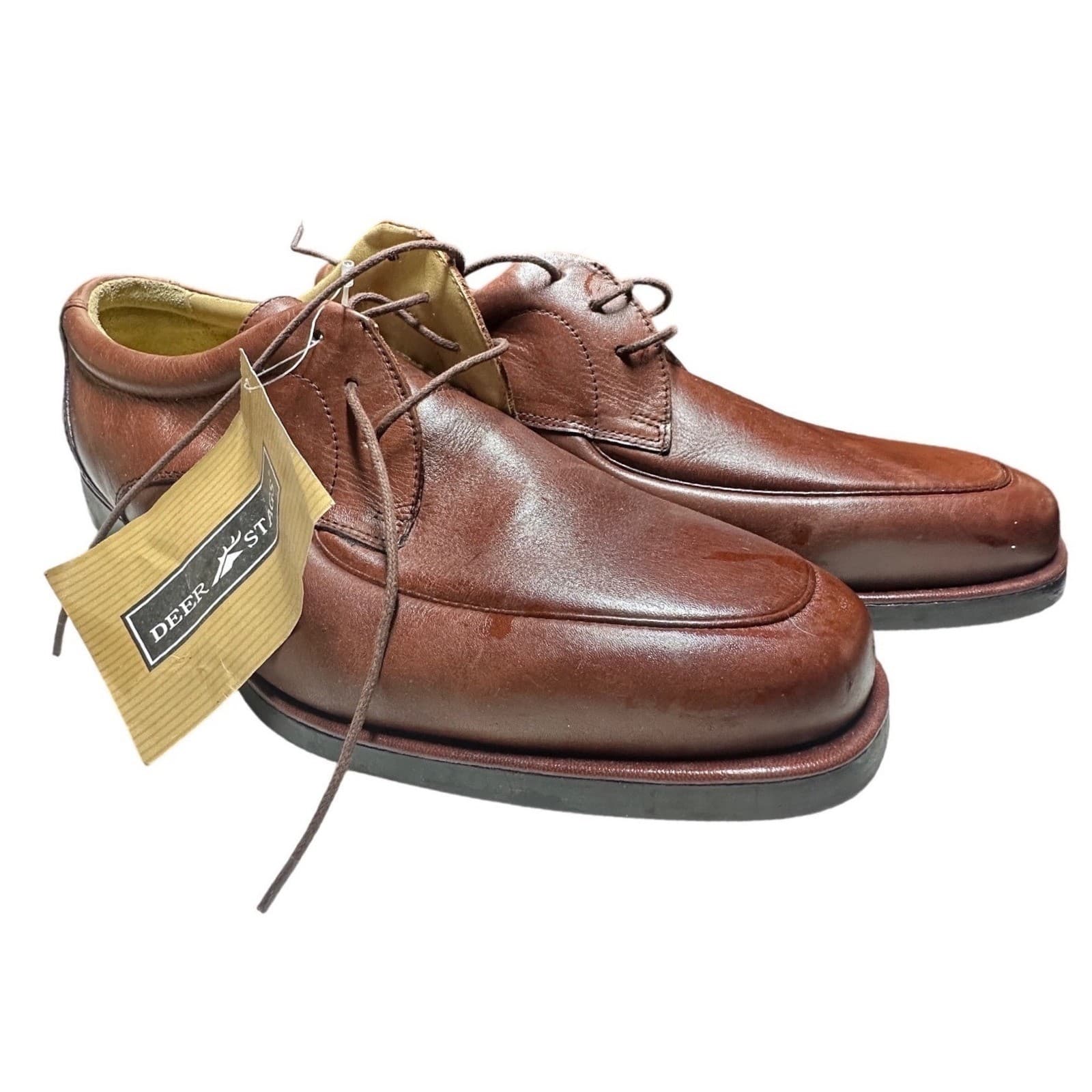 Deer Stags Arthur Mens Size 13 Brown Smooth Moc Toe Oxford Dress Shoes NWT - Thumbnail 2