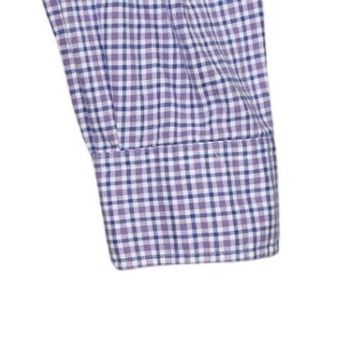 Polo Ralph Lauren Button Up Shirt Mens L Purple Excellent Slim Fit Plaid 1398 - Thumbnail 6