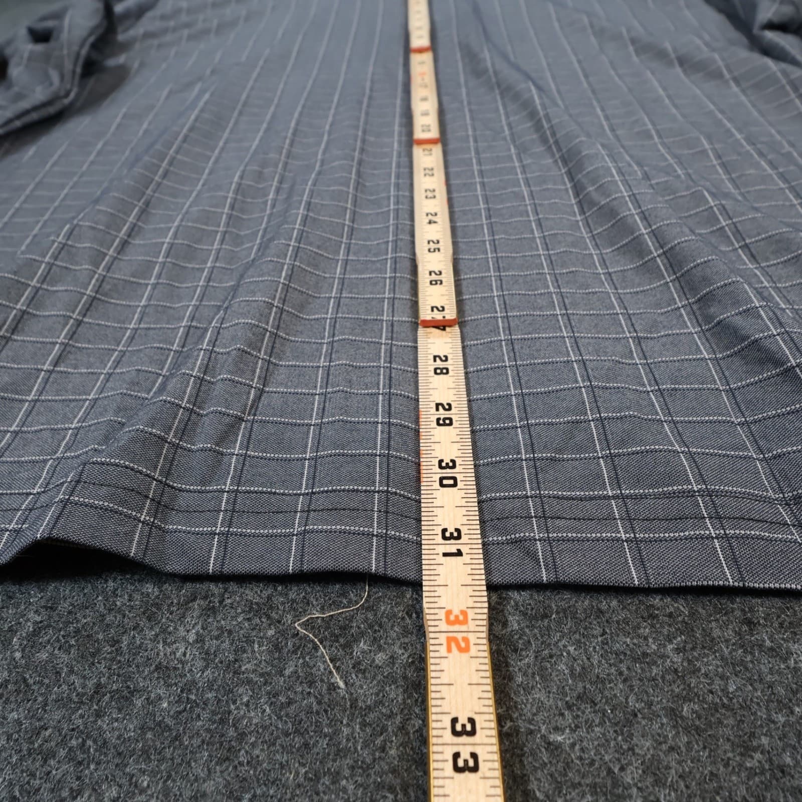 Knightsbridge Polo Shirt Mens 4X Gray Cotton Blend Grid Long Sleeve Casual NWT - Thumbnail 5