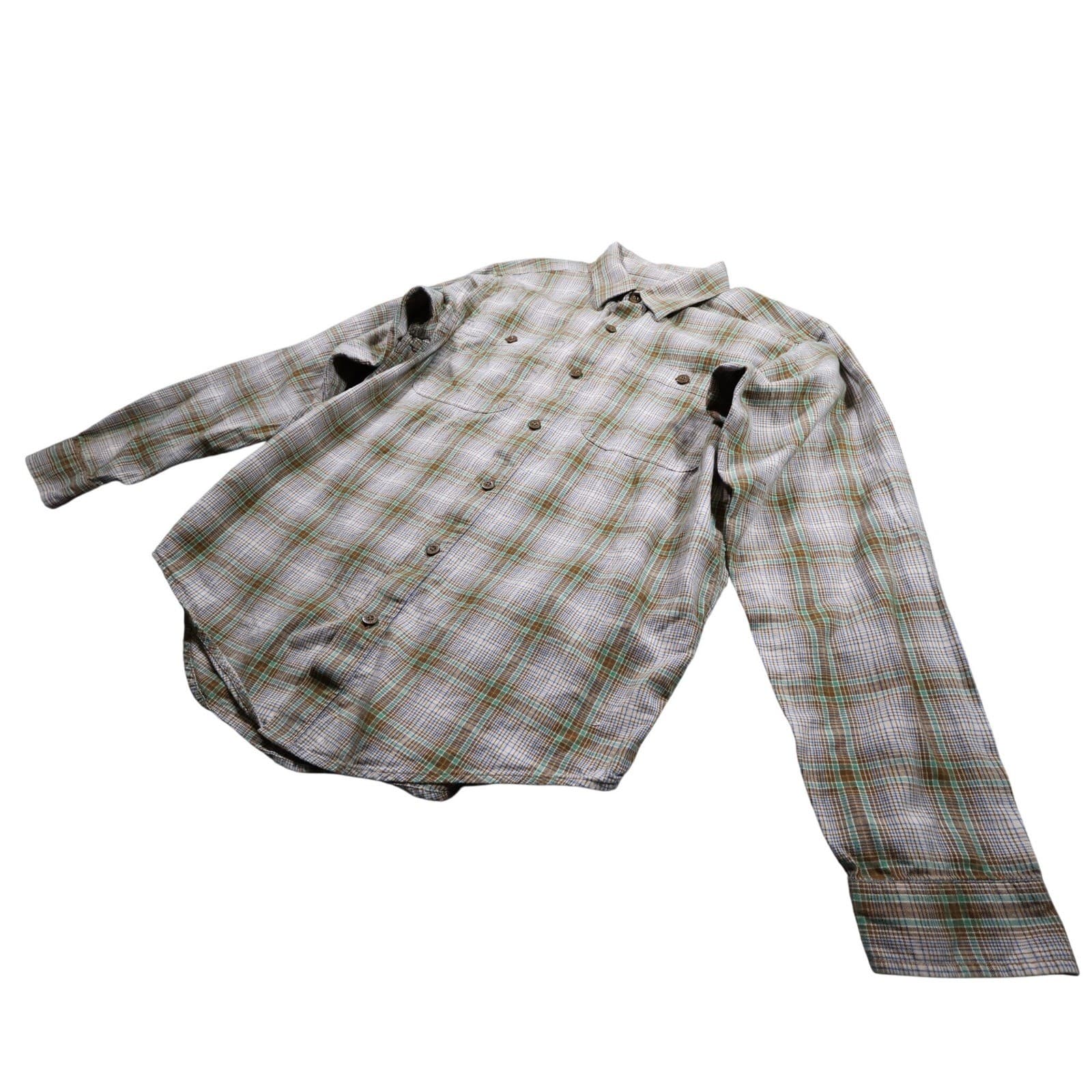 Patagonia Button Up Shirt Mens S Brown Excellent Plaid Organic Cotton Flannel - Thumbnail 4