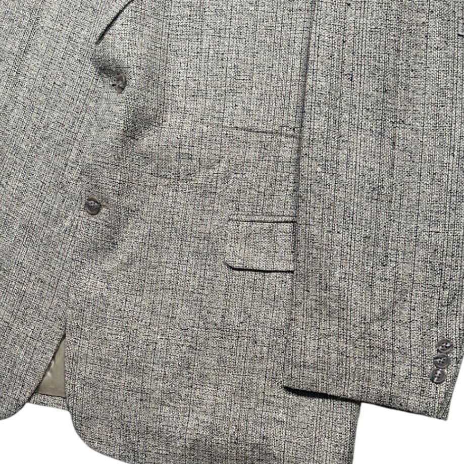Vintage Irvine Park Blazer Mens 48R Beige Tan Textured Two Button Sport Coat - Thumbnail 6