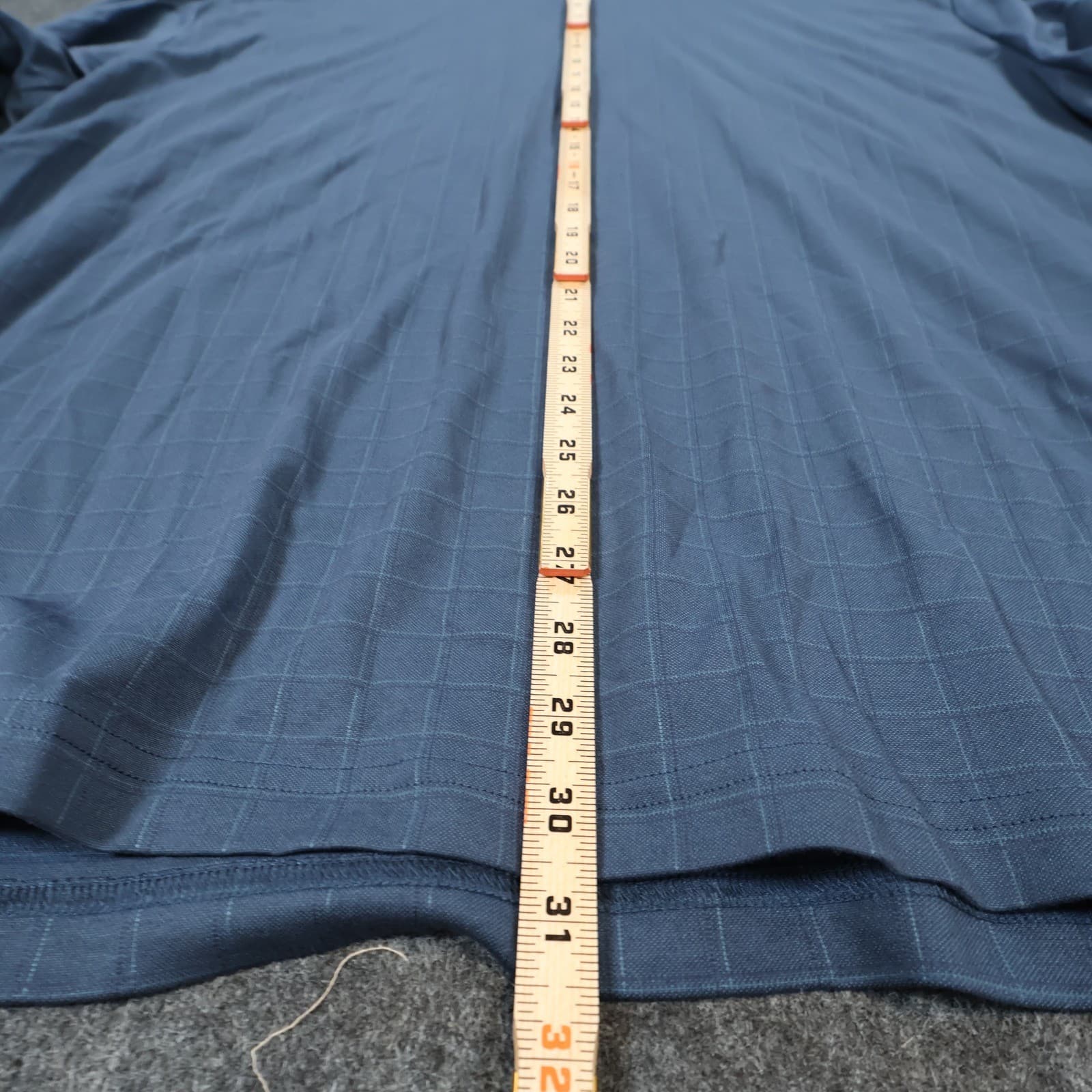 Knightsbridge Polo Mens 4X Blue New Long Sleeve Grid Pattern - Thumbnail 5