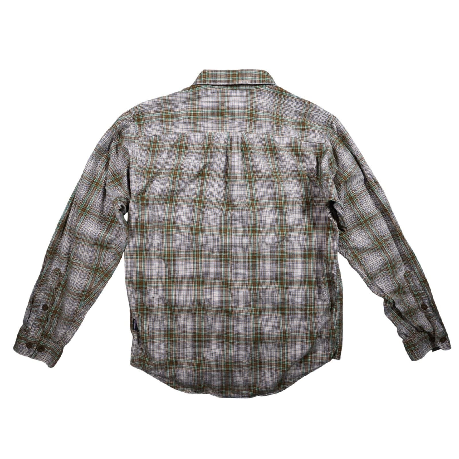 Patagonia Button Up Shirt Mens S Brown Excellent Plaid Organic Cotton Flannel - Thumbnail 2