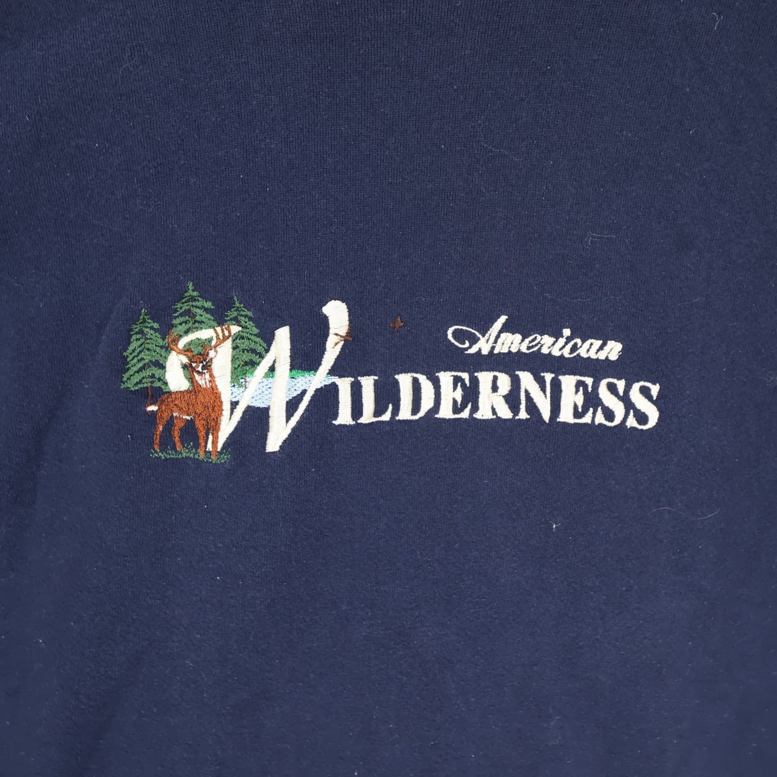 TSI Sweatshirt Mens Large Navy Blue Cotton Blend American Wilderness Graphic - Thumbnail 9