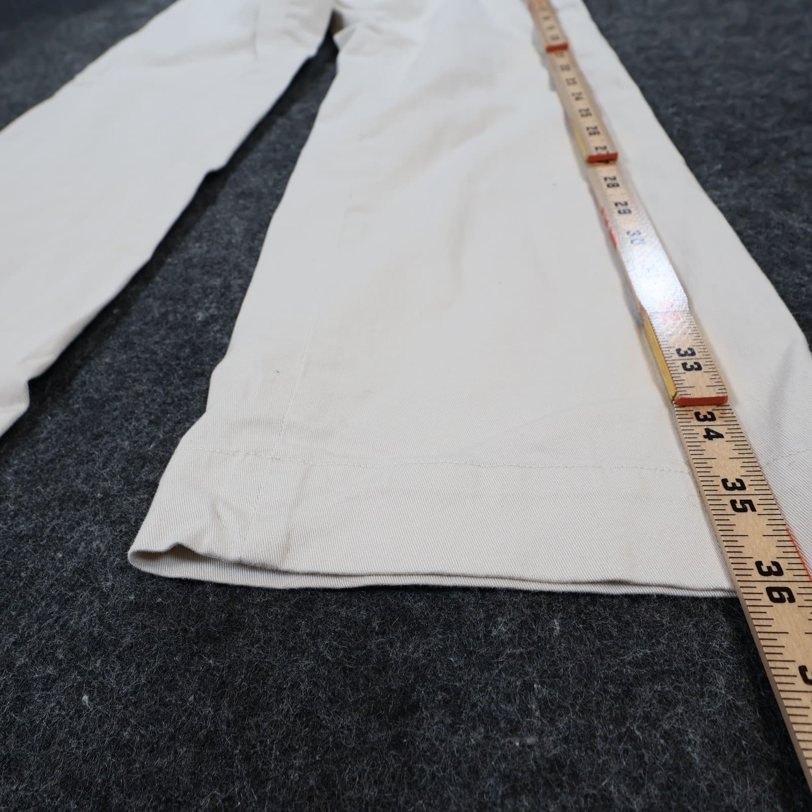 Harold's Chino Pants Womens 0 Beige Cotton Stretch Straight Leg Classic Trousers - Thumbnail 3