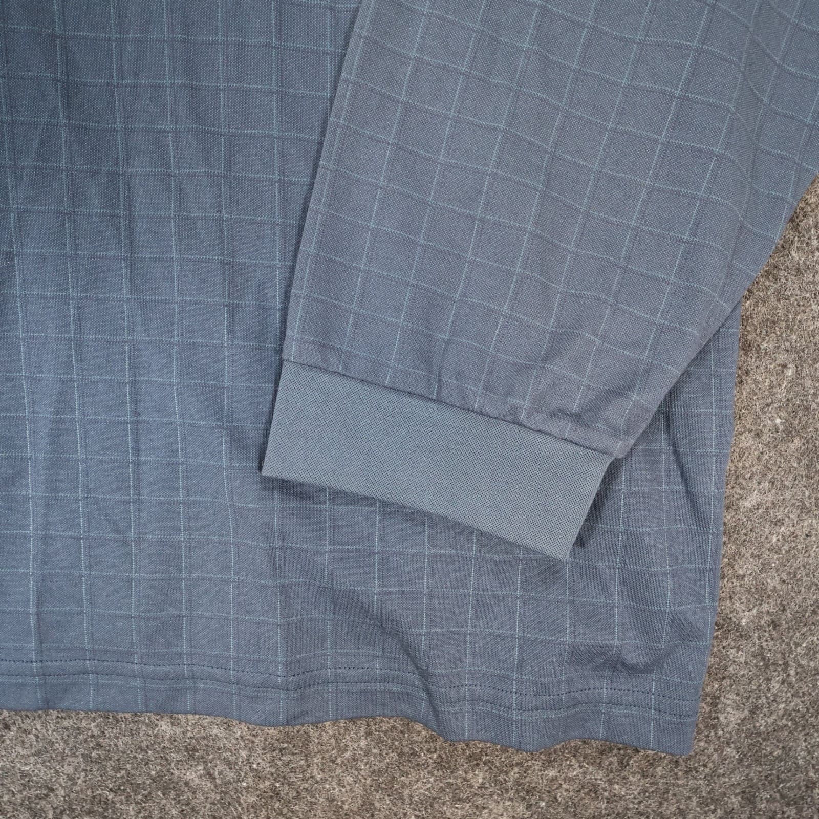 Knightsbridge Polo Mens 4X Blue New Long Sleeve Grid Pattern - Thumbnail 9