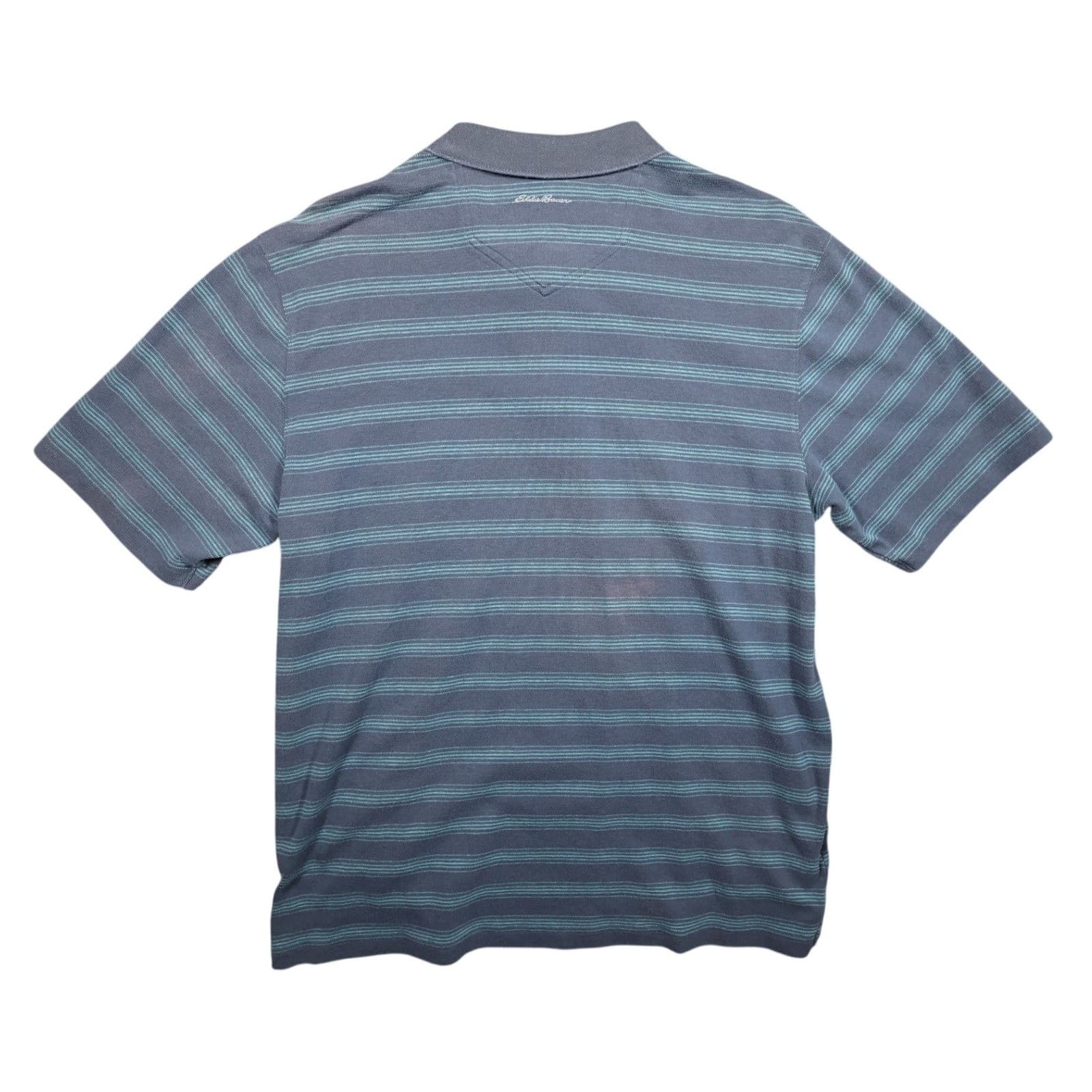 Eddie Bauer Travex Polo Shirt Mens Large Blue Excellent Vintage - Thumbnail 2