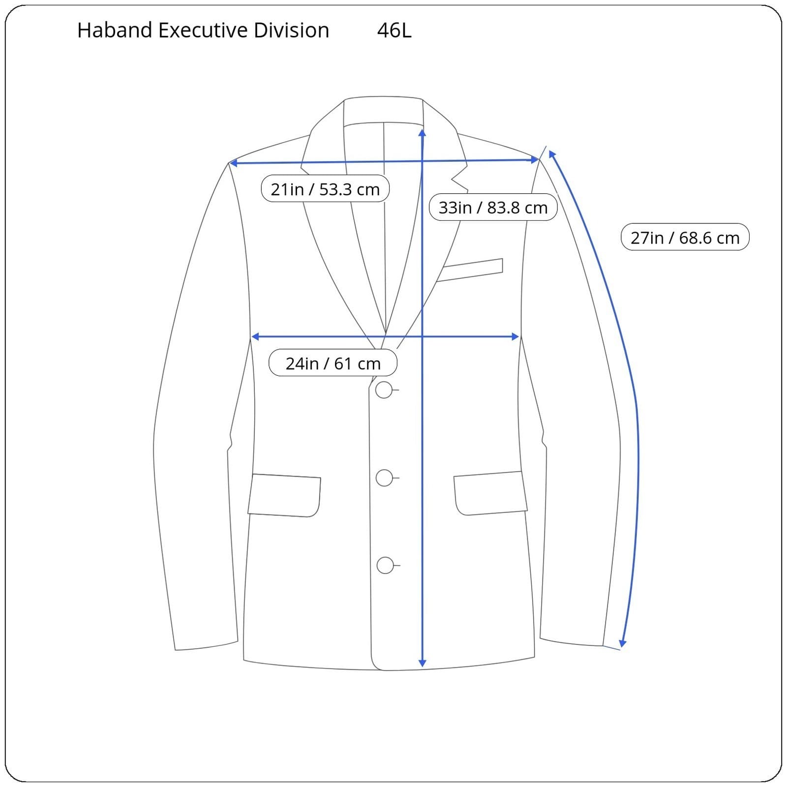 Haband Executive Division Blazer Mens 46L Charcoal Gray 2 Button Sport Coat - Thumbnail 8