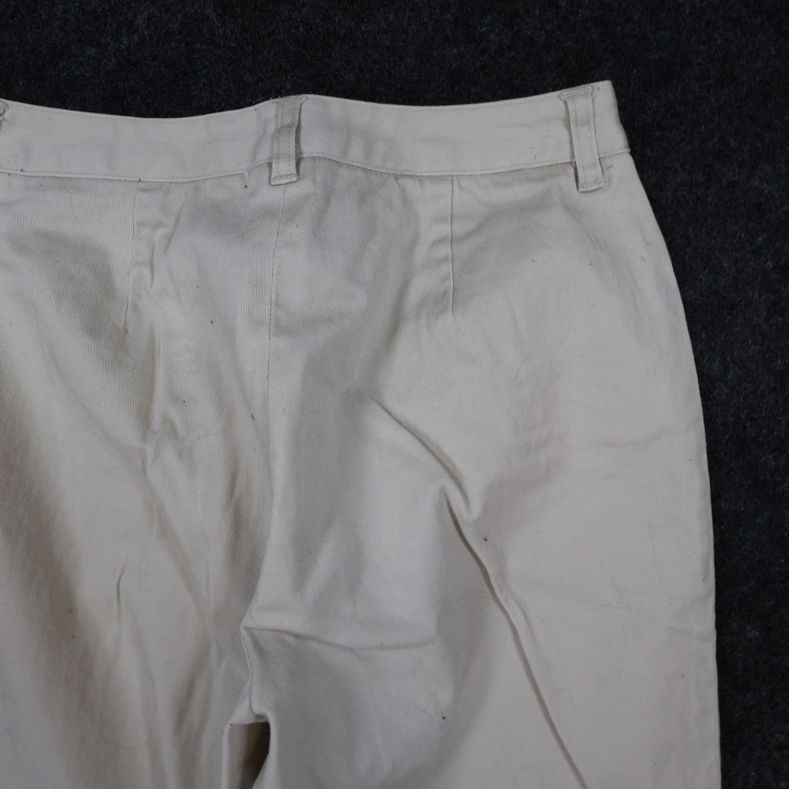 Harold's Chino Pants Womens 0 Beige Cotton Stretch Straight Leg Classic Trousers - Thumbnail 9