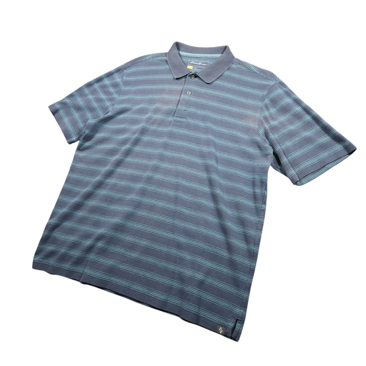 Eddie Bauer Travex Polo Shirt Mens Large Blue Excellent Vintage - Thumbnail 4