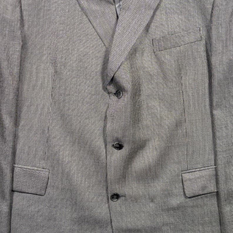 Stafford Executive Blazer Mens 48L Grey 3-Button Sport Coat Patterned - Thumbnail 5