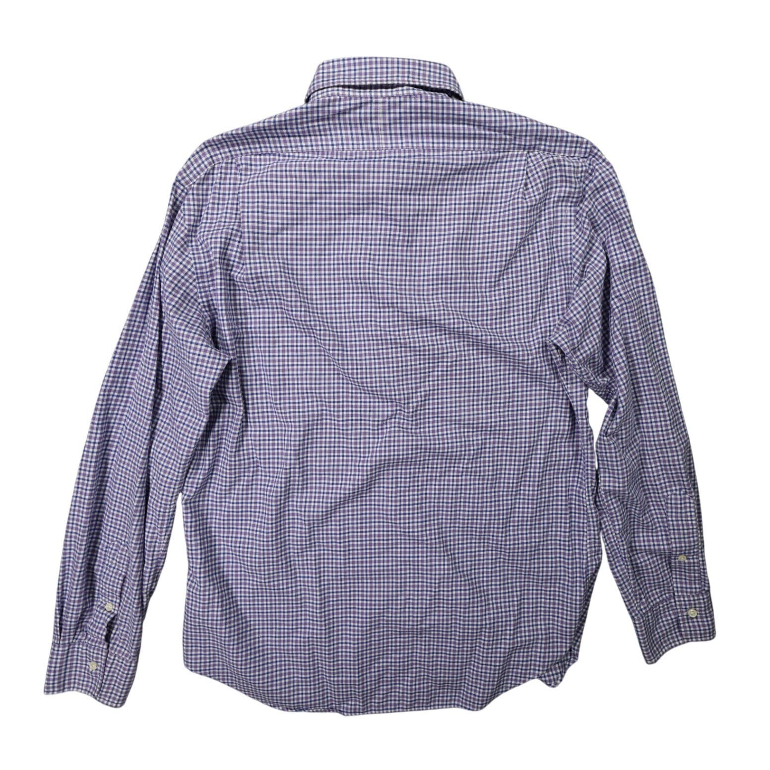 Polo Ralph Lauren Button Up Shirt Mens L Purple Excellent Slim Fit Plaid 1398 - Thumbnail 2