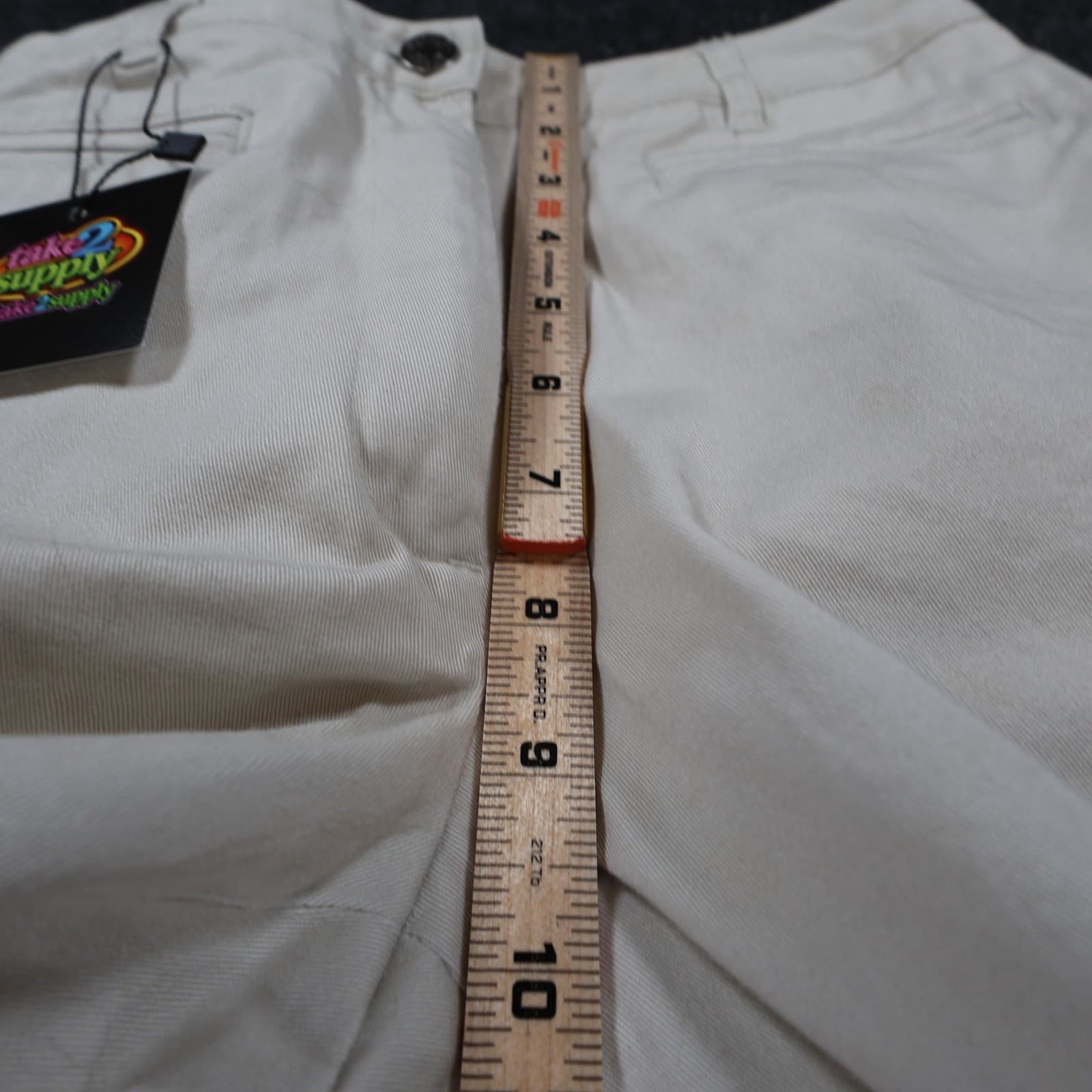 Harold's Chino Pants Womens 0 Beige Cotton Stretch Straight Leg Classic Trousers - Thumbnail 5