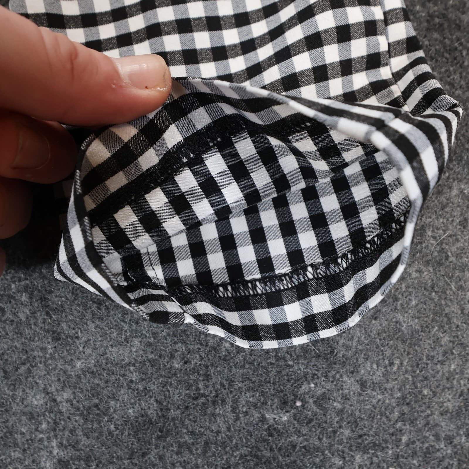 Rafaella Pants Womens 6 Black White Viscose Blend Slim Leg Gingham Checkered - Thumbnail 14