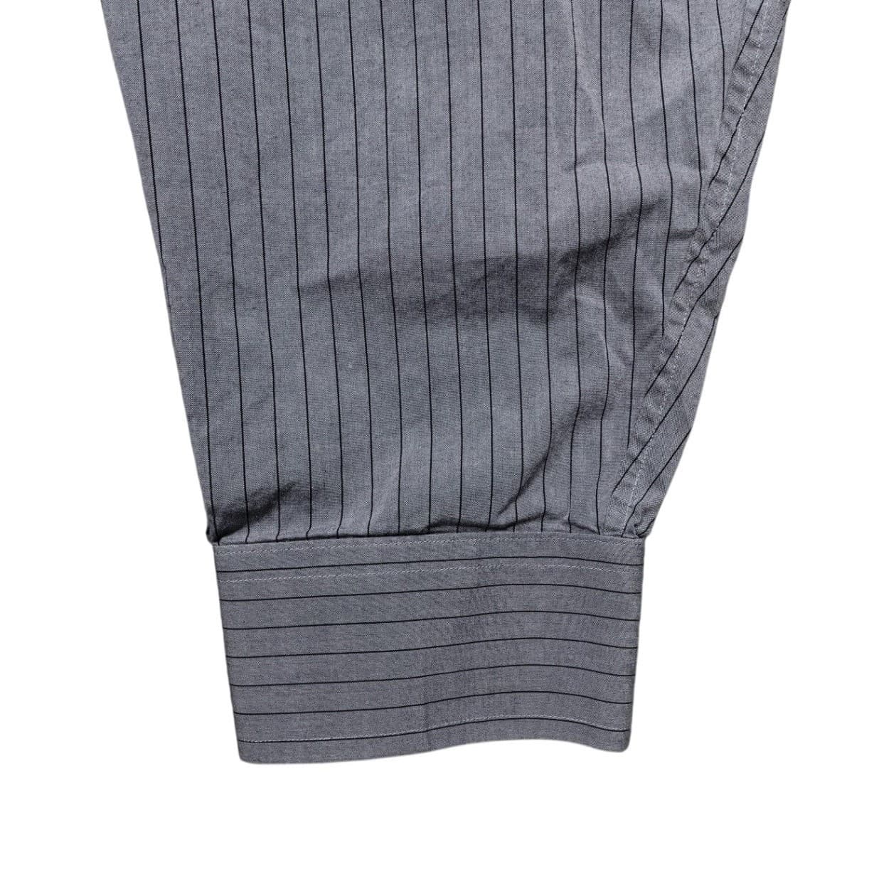 Paul Fredrick Dress Shirt Mens 17.5-34 Gray Excellent Striped Long Sleeve Cotton - Thumbnail 6