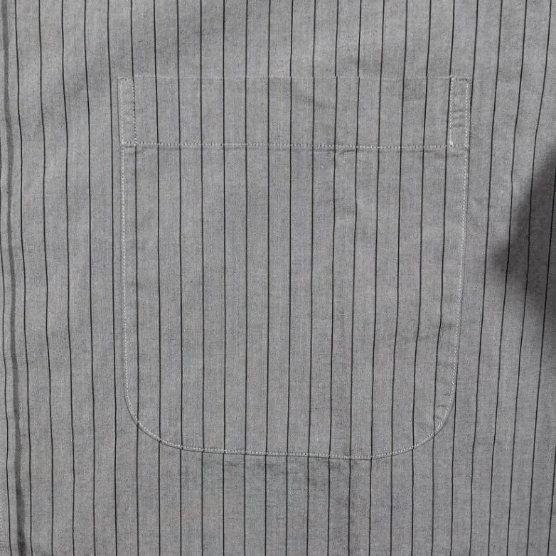 Paul Fredrick Dress Shirt Mens 17.5-34 Gray Excellent Striped Long Sleeve Cotton - Thumbnail 3