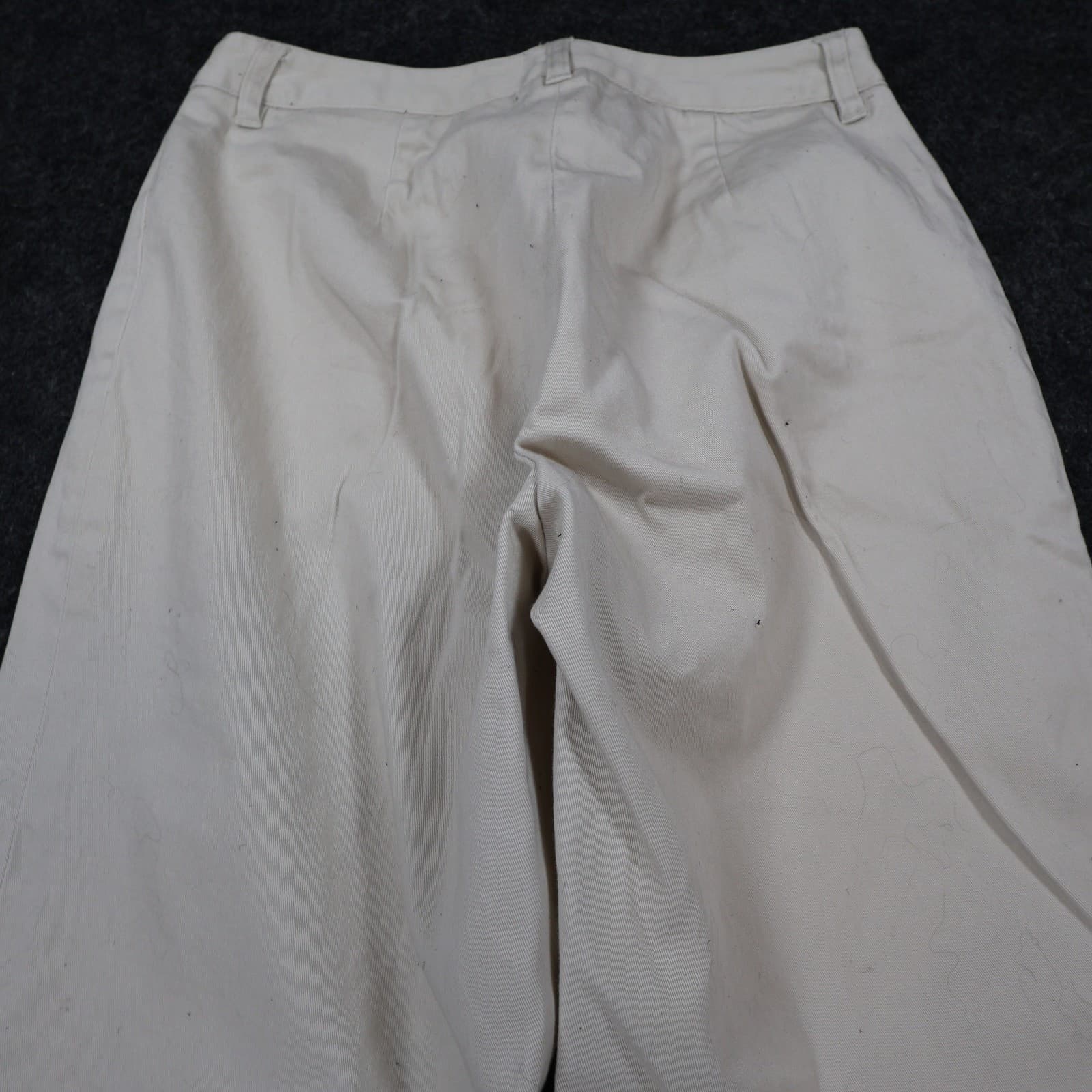 Harold's Chino Pants Womens 0 Beige Cotton Stretch Straight Leg Classic Trousers - Thumbnail 11