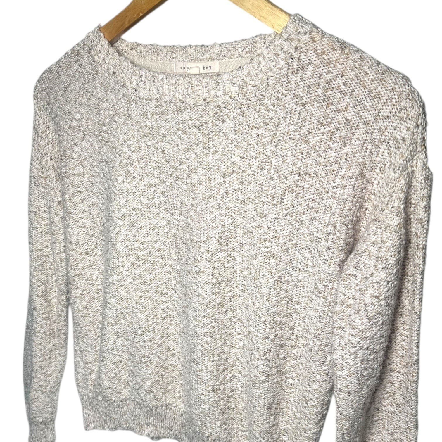 Copper Key Women's Speckled Knit Crewneck Sweater Size S - Thumbnail 4