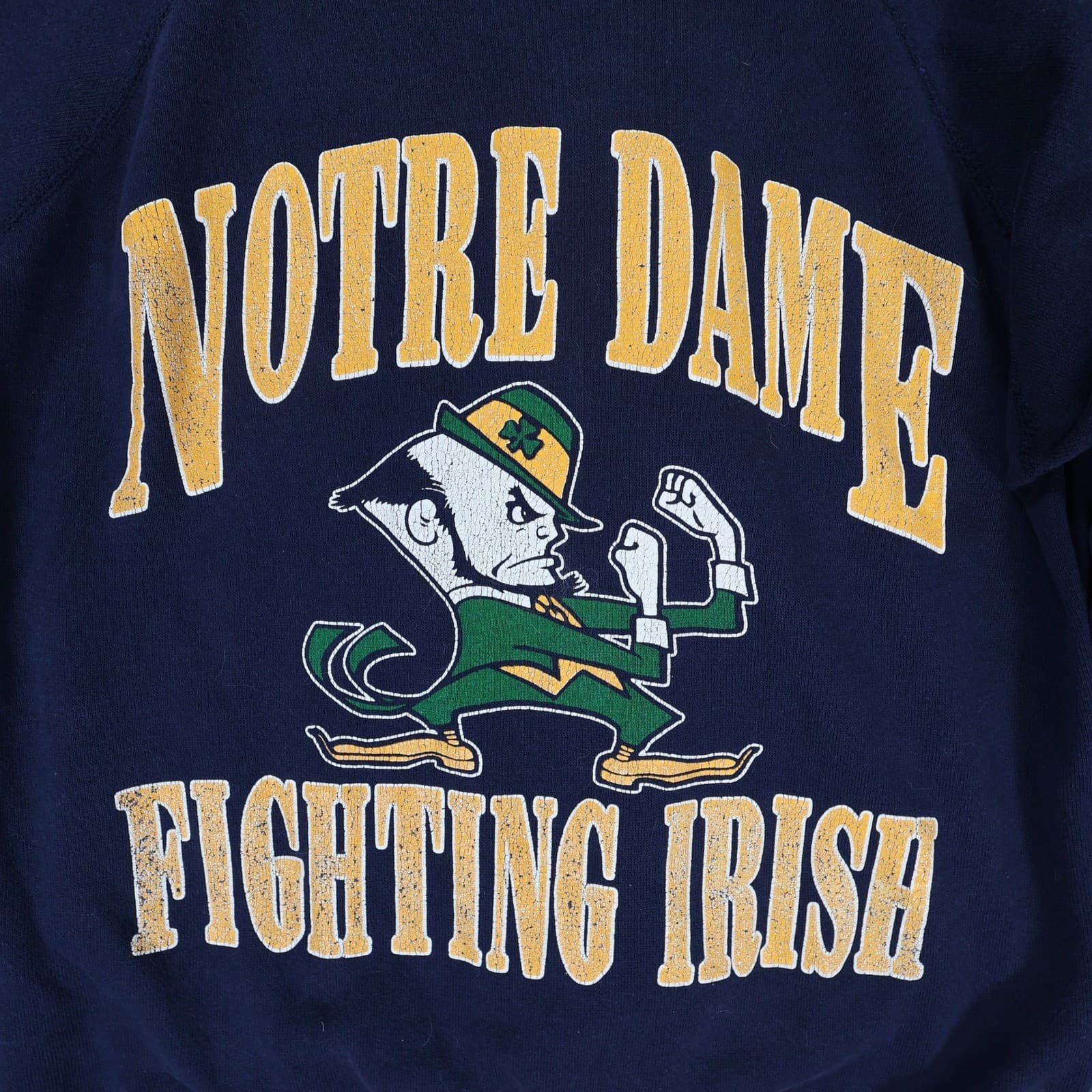 Artex Notre Dame Fighting Irish Sweatshirt Mens Medium Navy Blue Cotton Blend - Thumbnail 3