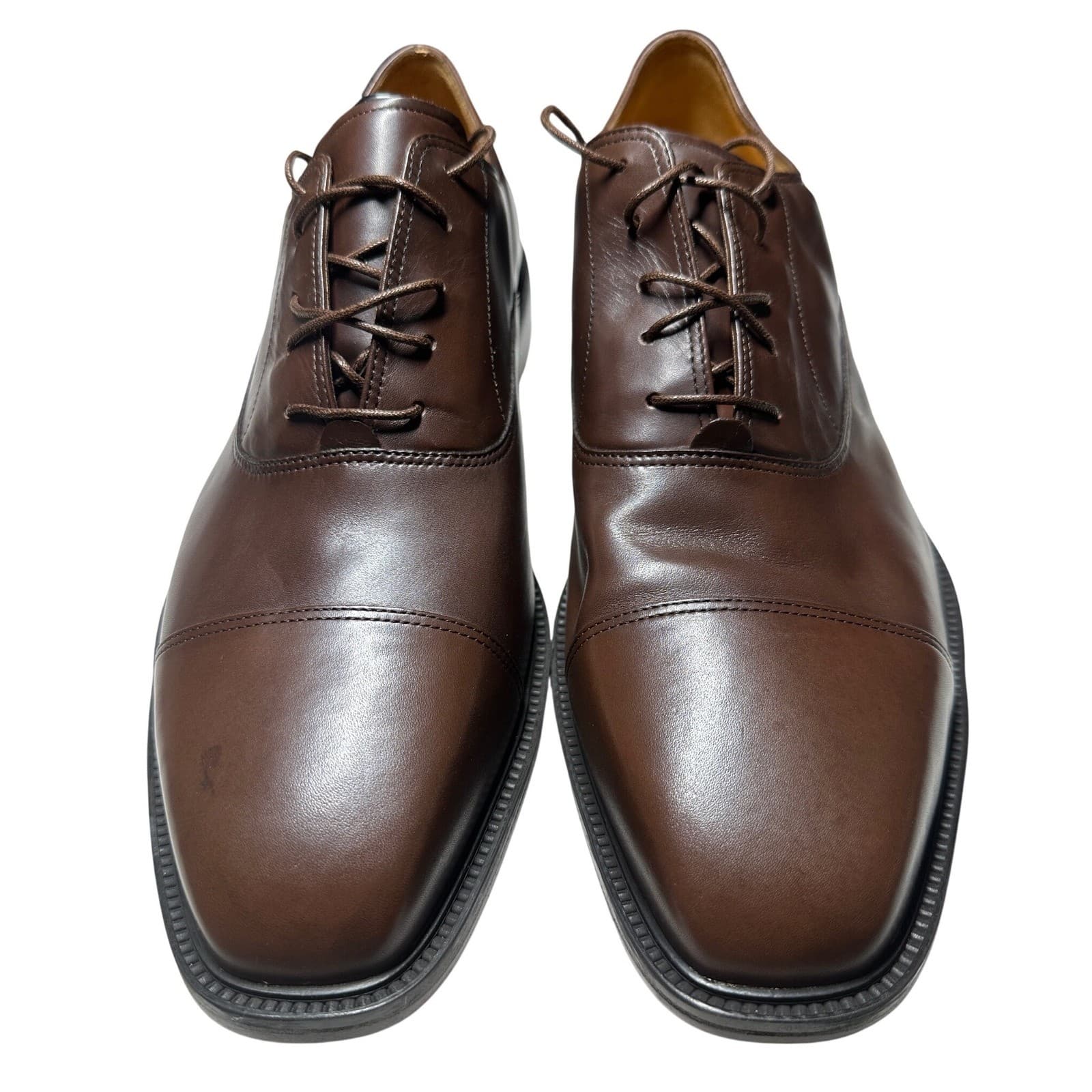 Rockport Reserve Winsford Mens 13 Tan Burnished Leather Cap Toe Oxfords NWT - Thumbnail 3