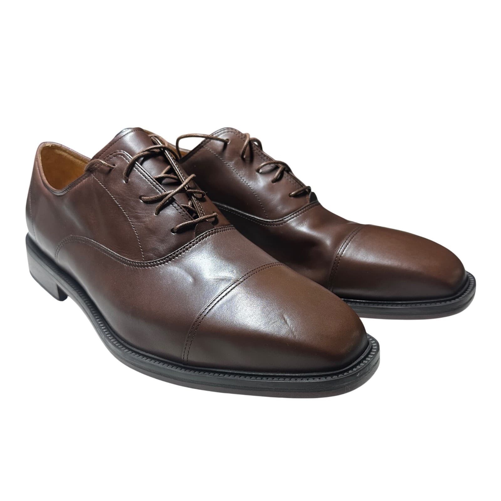 Rockport Reserve Winsford Mens 13 Tan Burnished Leather Cap Toe Oxfords NWT - Thumbnail 2