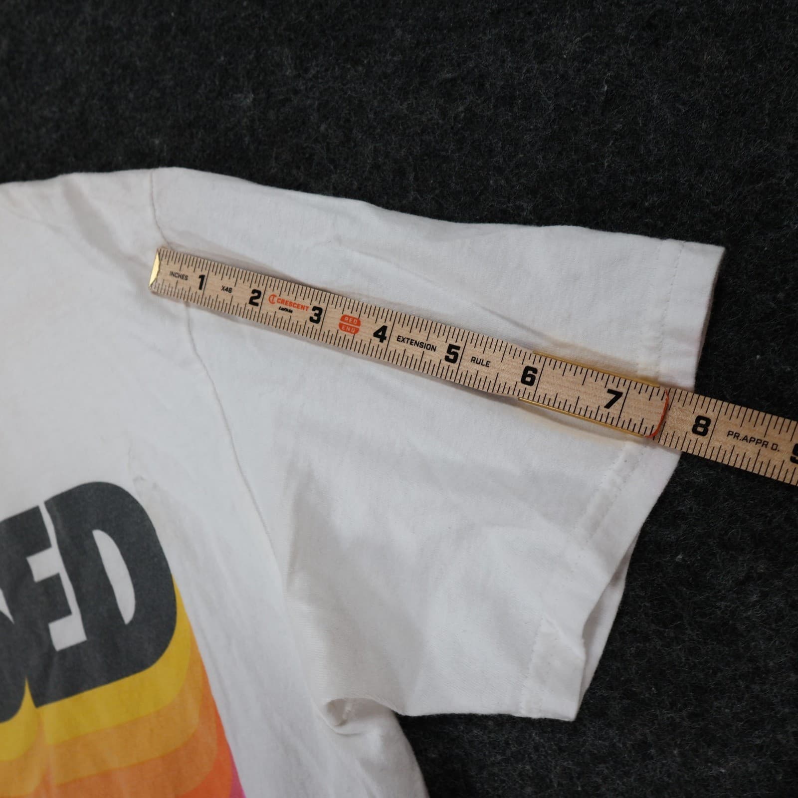 DOM T Shirt Mens Small White Excellent Blessed Rainbow Graphic Tee - Thumbnail 3