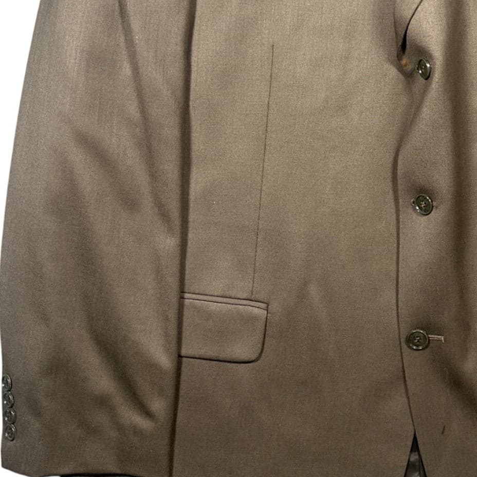 Vintage Albert Nipon Blazer Mens 48L Brown Wool Blend 3-Button Sport Coat - Thumbnail 5