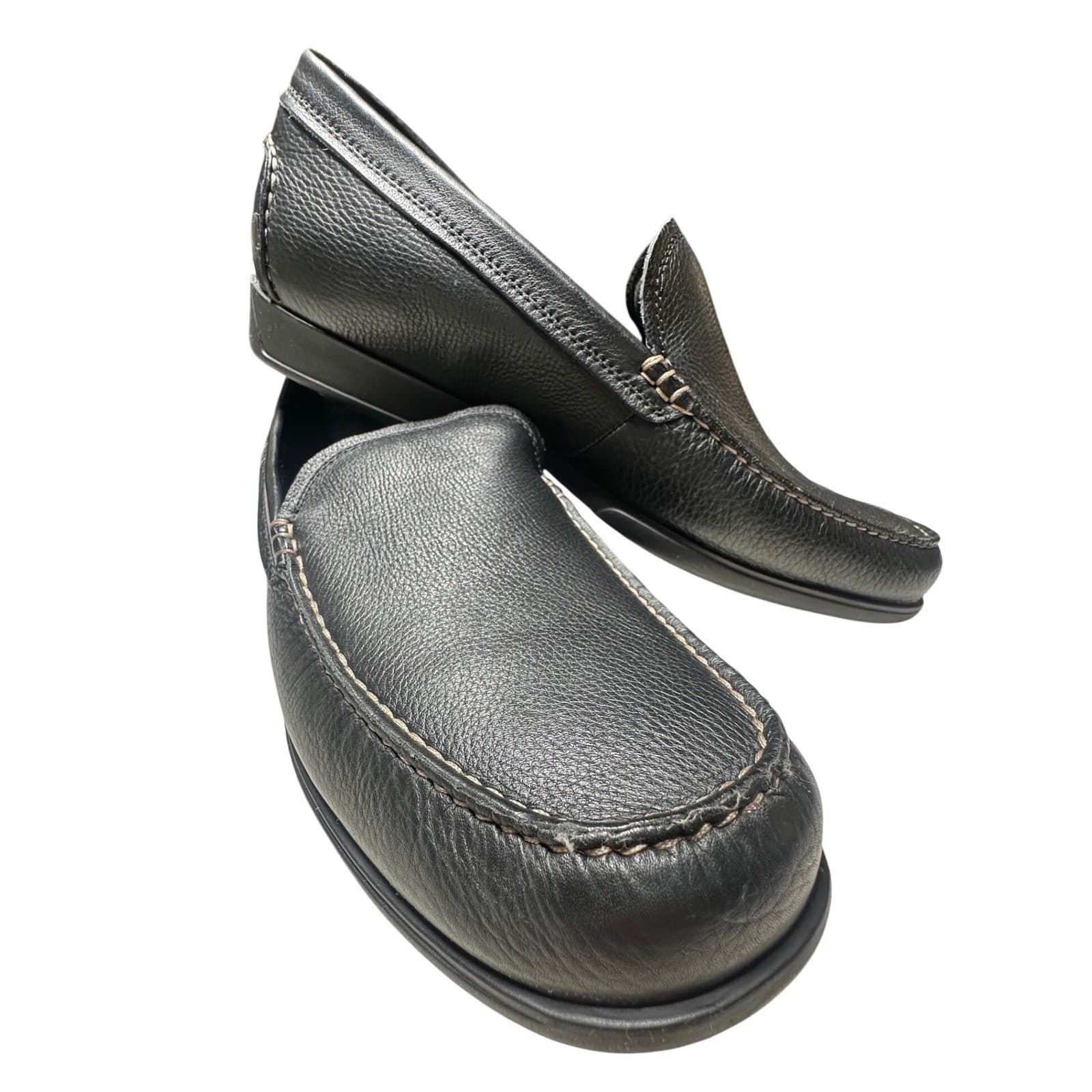 Bostonian Highlands SMU Loafers Mens 13 M Black NEW Leather Slip On Shoes - Thumbnail 5