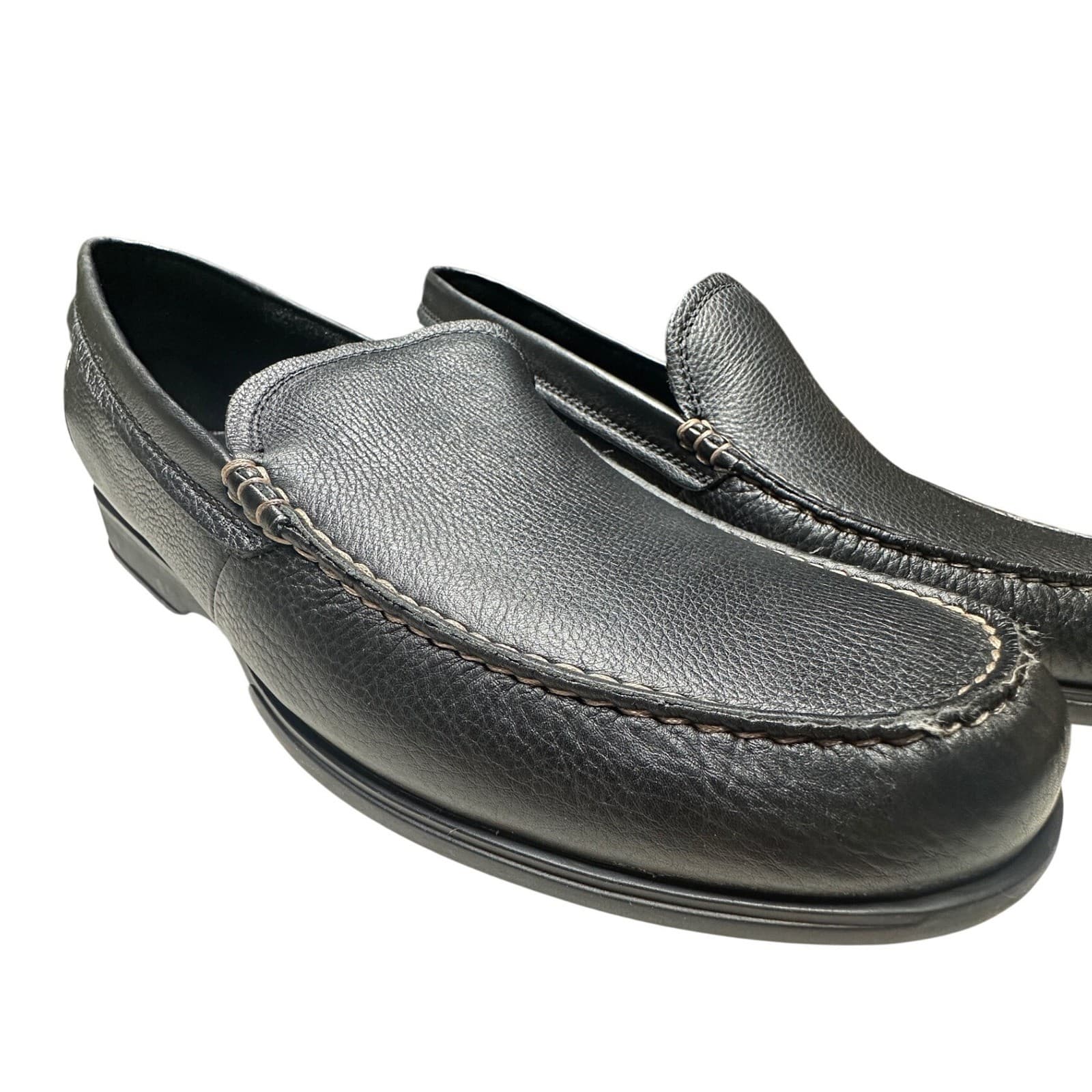 Bostonian Highlands SMU Loafers Mens 13 M Black NEW Leather Slip On Shoes - Thumbnail 2