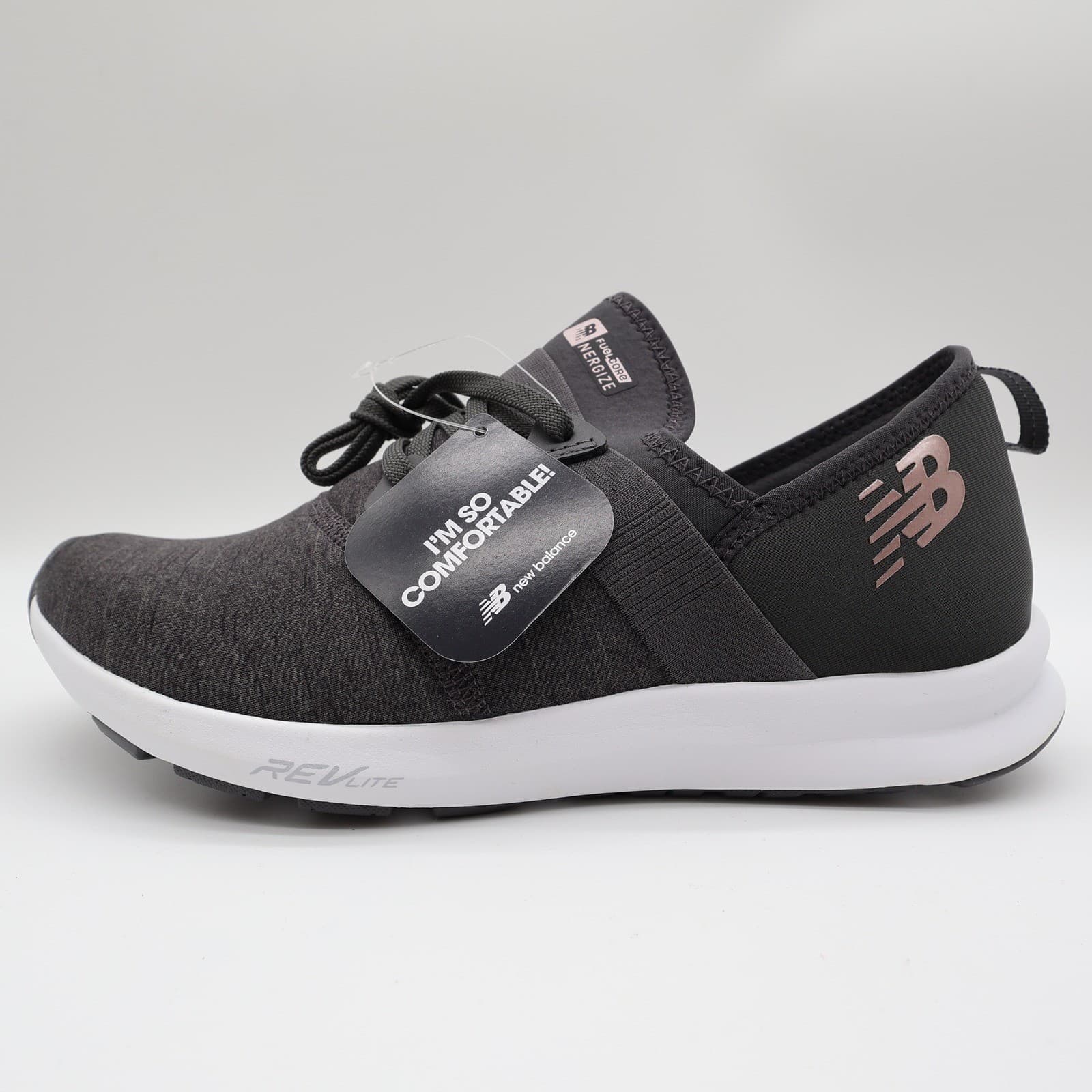 New Balance FuelCore Nergize Womens 9.5 Grey Textile Training Shoe WXNRGDG - Thumbnail 11
