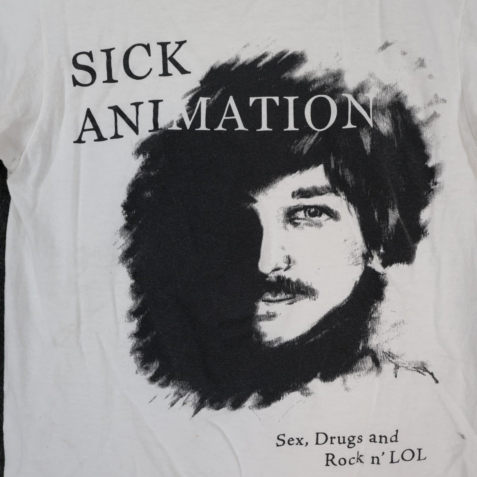 SickAnimation T Shirt Mens Small White Excellent Sex Drugs and Rock n LOL - Thumbnail 9