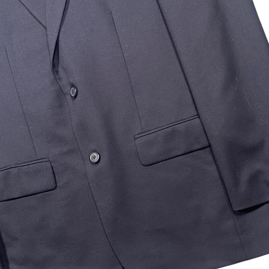 Versini Suit Jacket Mens 39R Navy Blue Two Button Blazer Excellent Condition - Thumbnail 6