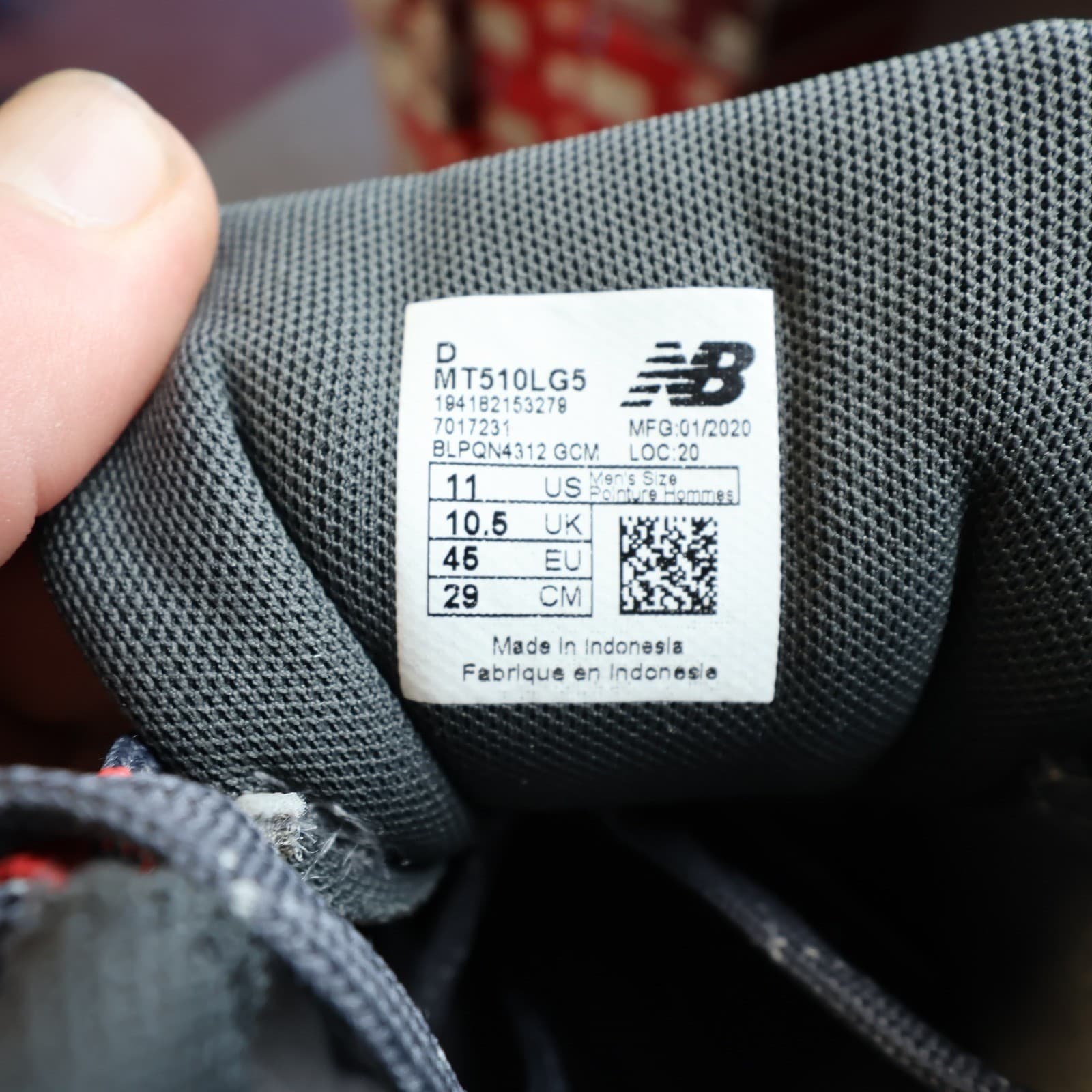 New Balance 510v5 Trail Running Shoes Mens 11 Grey MT510LG5 All Terrain Sneakers - Thumbnail 6