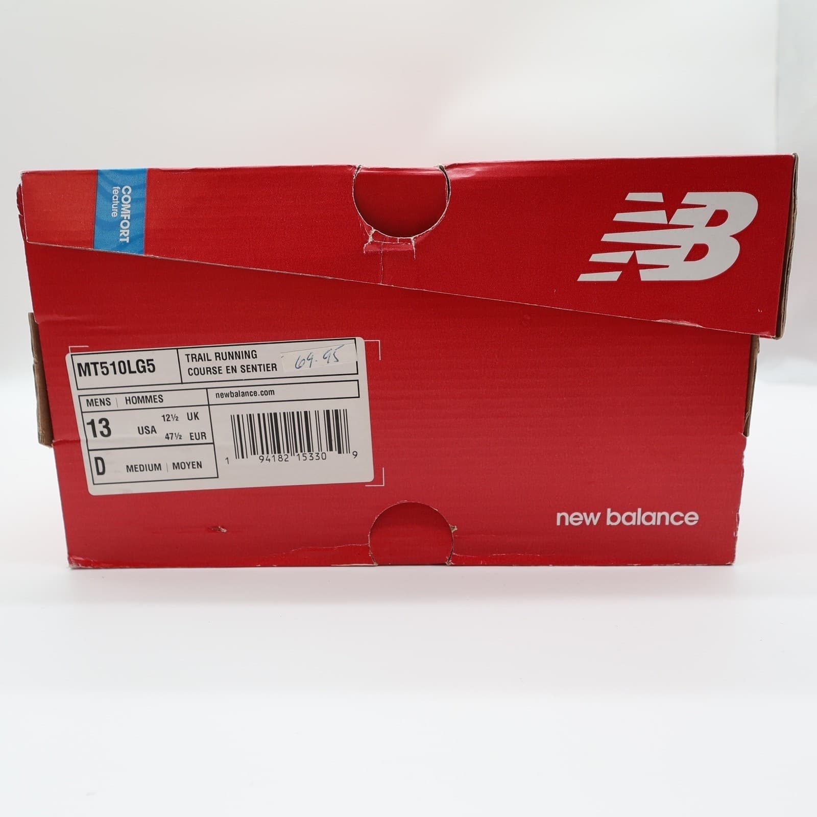 New Balance 510v5 Trail Running Shoes Mens 13 Gray Blue Orange MT510LG5 Athletic - Thumbnail 9