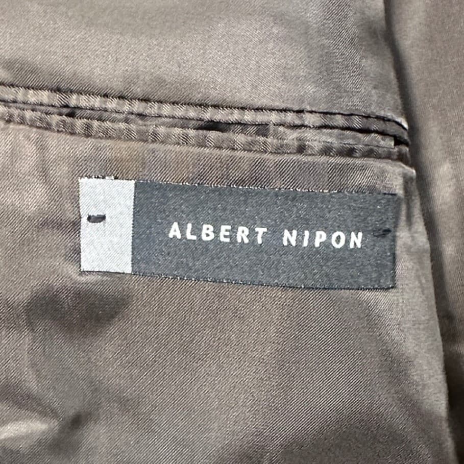 Vintage Albert Nipon Blazer Mens 48L Brown Wool Blend 3-Button Sport Coat - Thumbnail 7