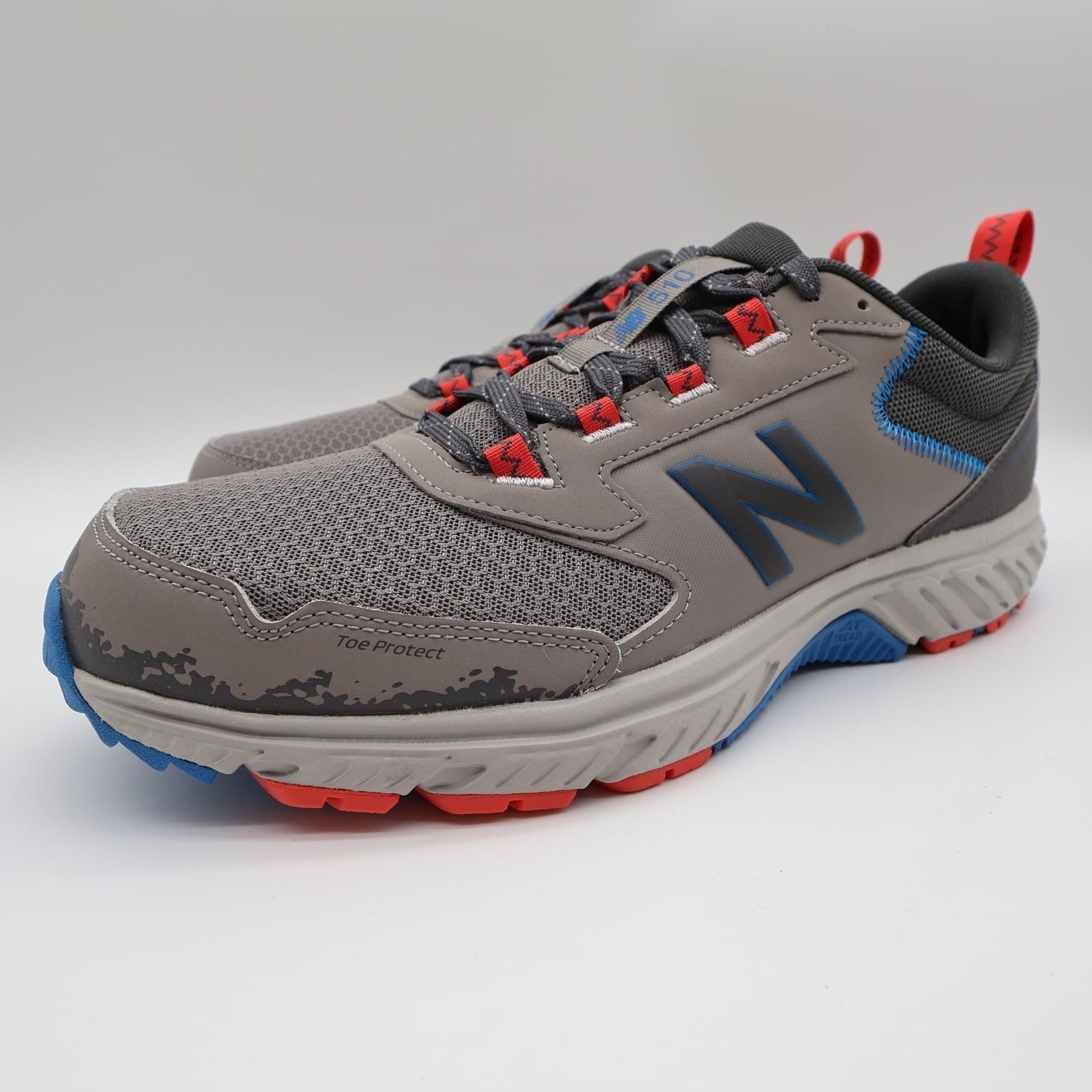 New Balance 510v5 Trail Running Shoes Mens 13 Gray Blue Orange MT510LG5 Athletic - Thumbnail 2