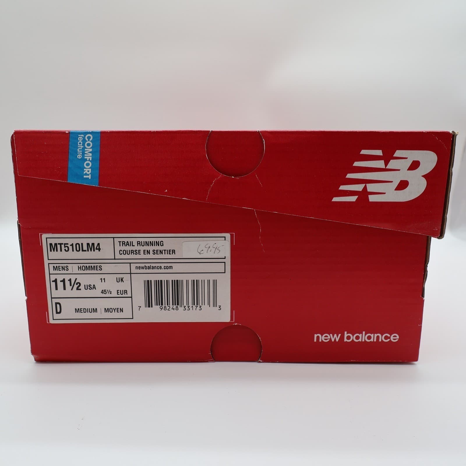New Balance 510v4 Trail Running Shoes Mens 11.5 Gray MT510LM4 All Terrain Hiking - Thumbnail 7