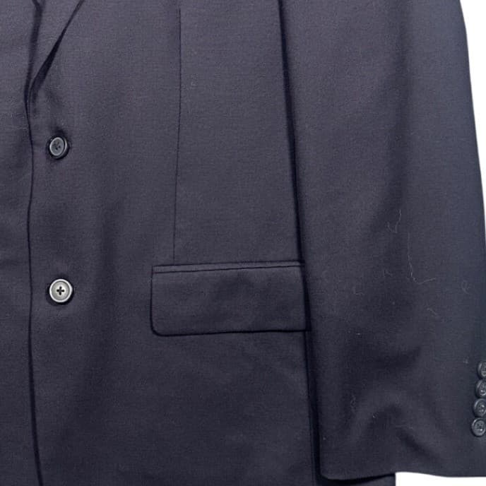 Versini Suit Jacket Mens 39R Navy Blue Two Button Blazer Excellent Condition - Thumbnail 5
