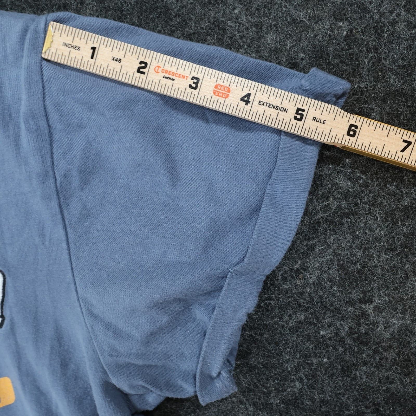 Attitude Not Included T Shirt Women XS Blue Excellent California Graphic Crop - Thumbnail 3